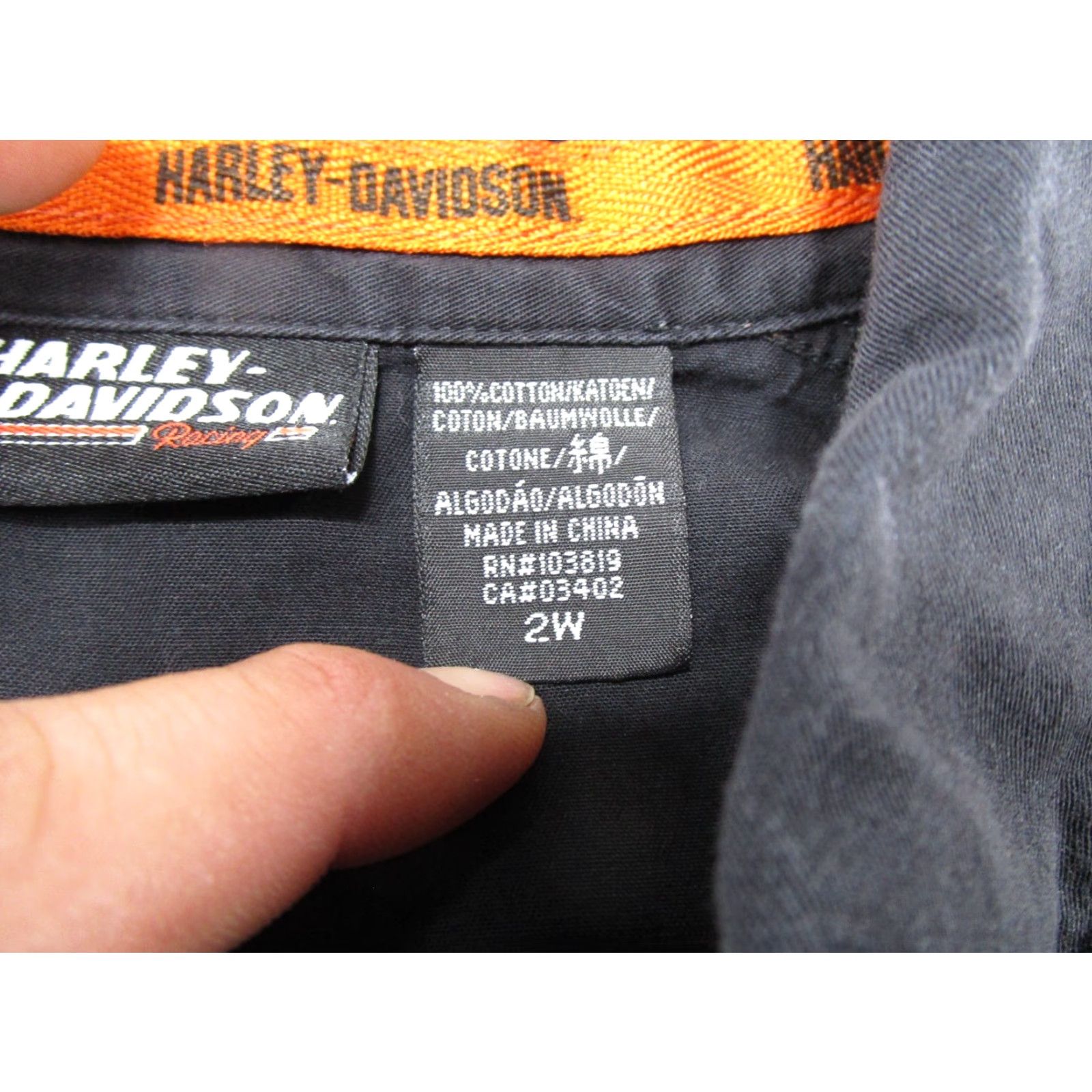 Harley Davidson Harley-Davidson Shirt Womens 2X Black Short Sleeve Cotton Vintage No Size XXL / US 16-18 / IT 52-54 - 5 Thumbnail