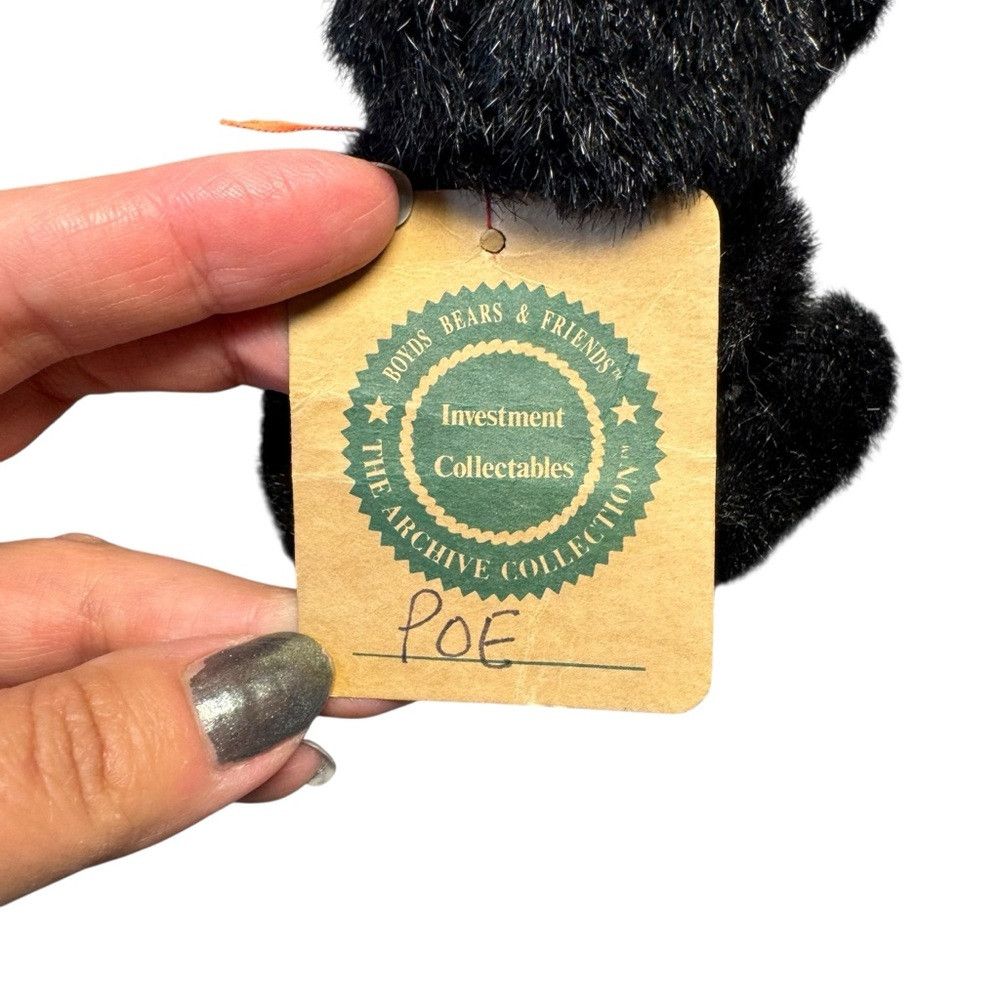 Other NWT New Vintage 1990 Boyds Bears Poe Black Halloween Cat Size ONE SIZE - 5 Thumbnail
