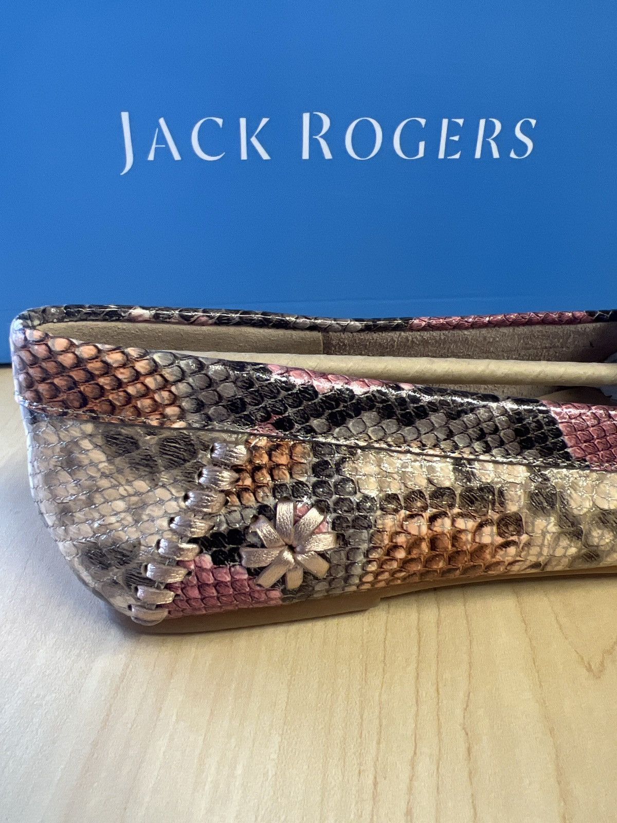 Jack Rogers Snake Print Flats Size US 9 / IT 39 - 4 Thumbnail