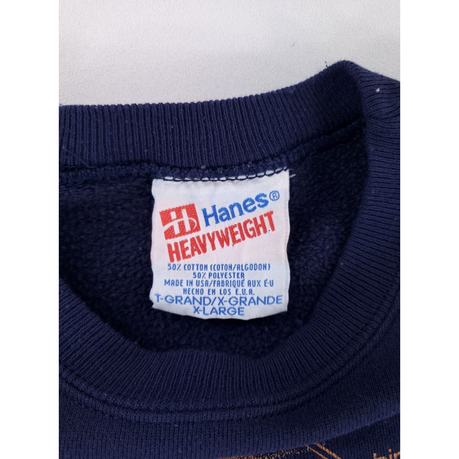 Hanes VTG Hanes Sweatshirt Eagle Blue Made USA Long Sleeve Mens XL Sweatshirt Size US XL / EU 56 / 4 - 3 Thumbnail