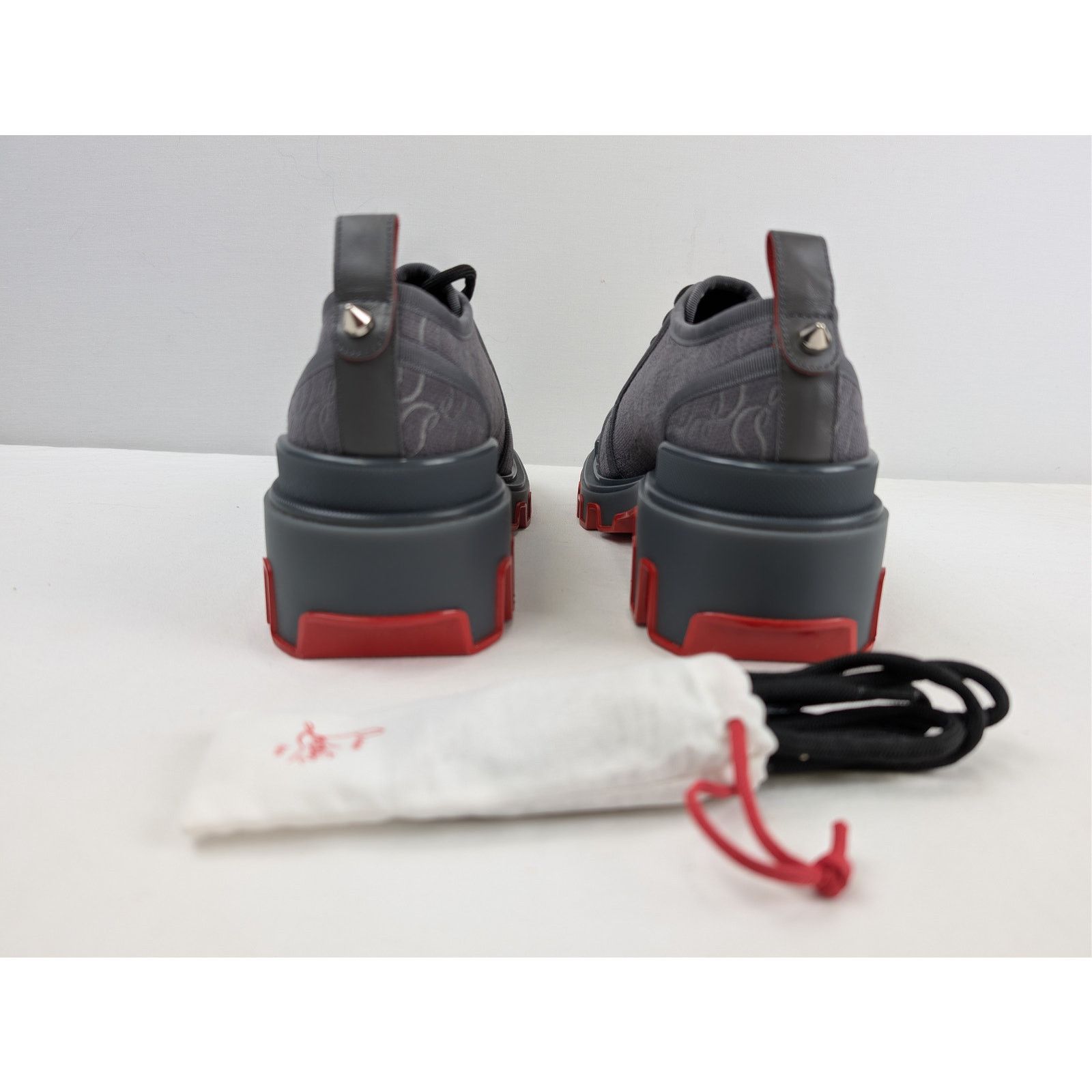 Christian Louboutin o1rshd1 Panamic Dune Flat Sneakers in Smoky Grey Size US 10 / EU 43 - 11 Thumbnail