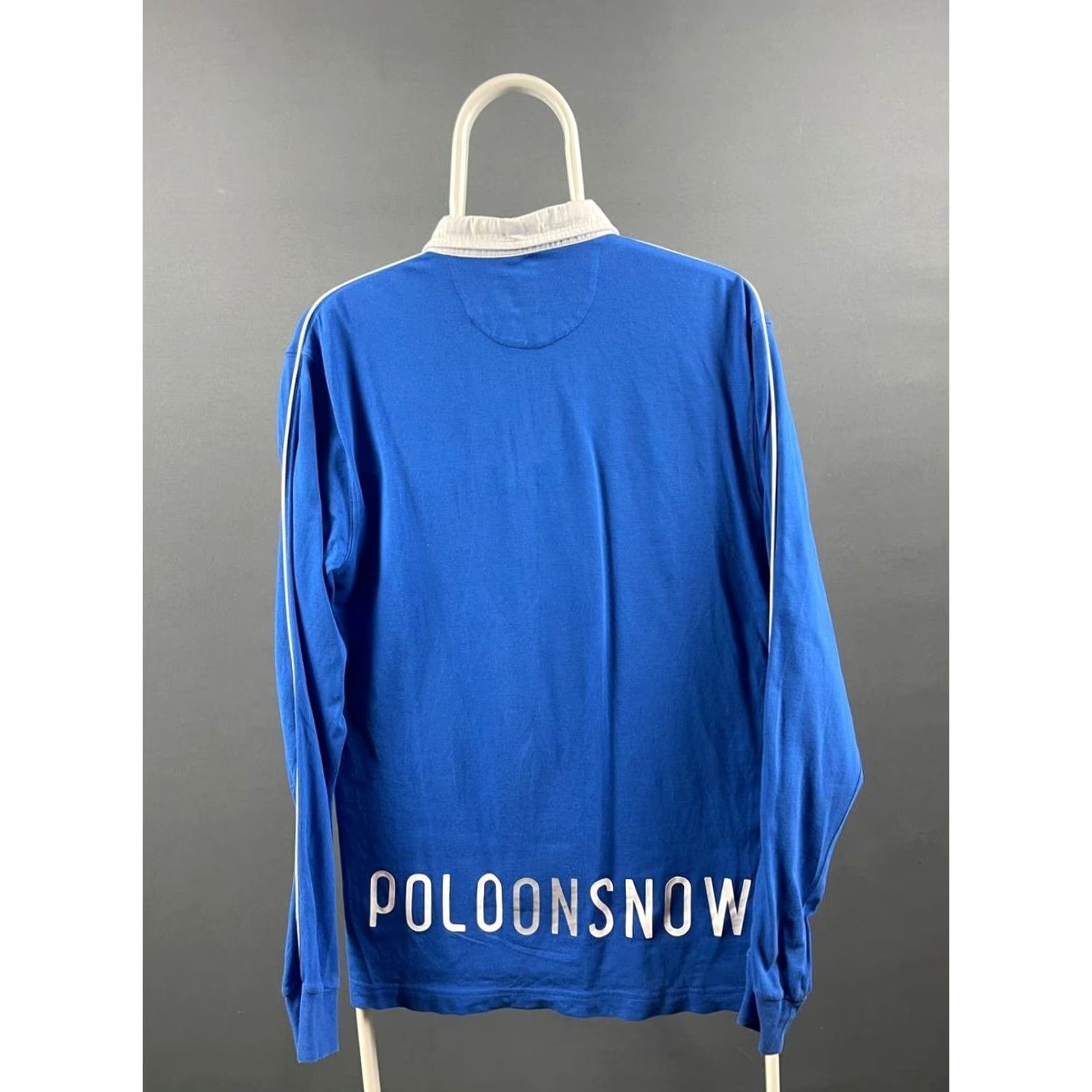 La Martina La Martina Polo Shirt Blue Mens Slim-Fit Long Sleeve Regular Size L Embroidered Collar Polo Size US L / EU 52-54 / 3 - 2 Thumbnail