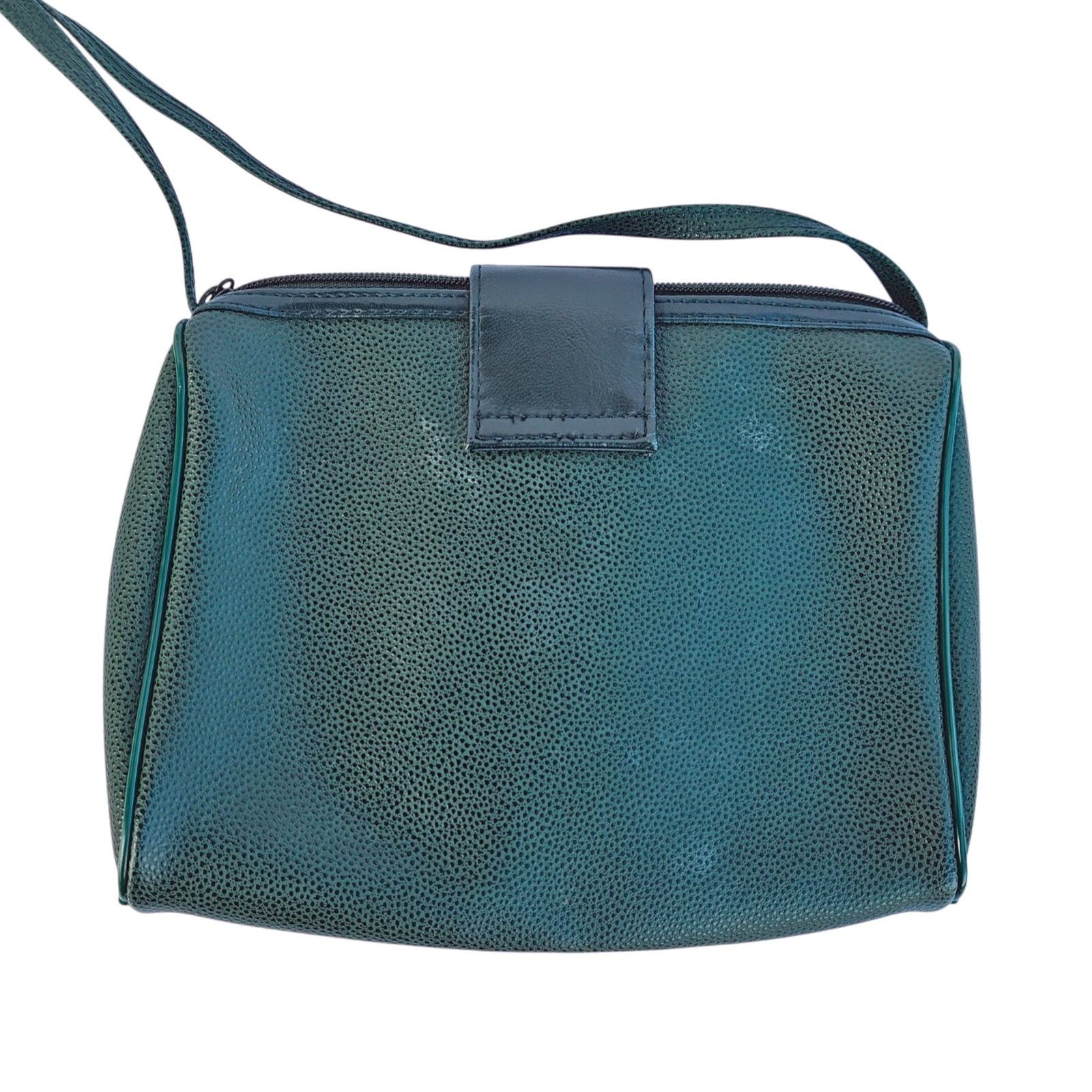 Vintage Vintage 1970s 1980s Faux Leather Handbag Purse Crossbody Gre Size ONE SIZE - 4 Thumbnail