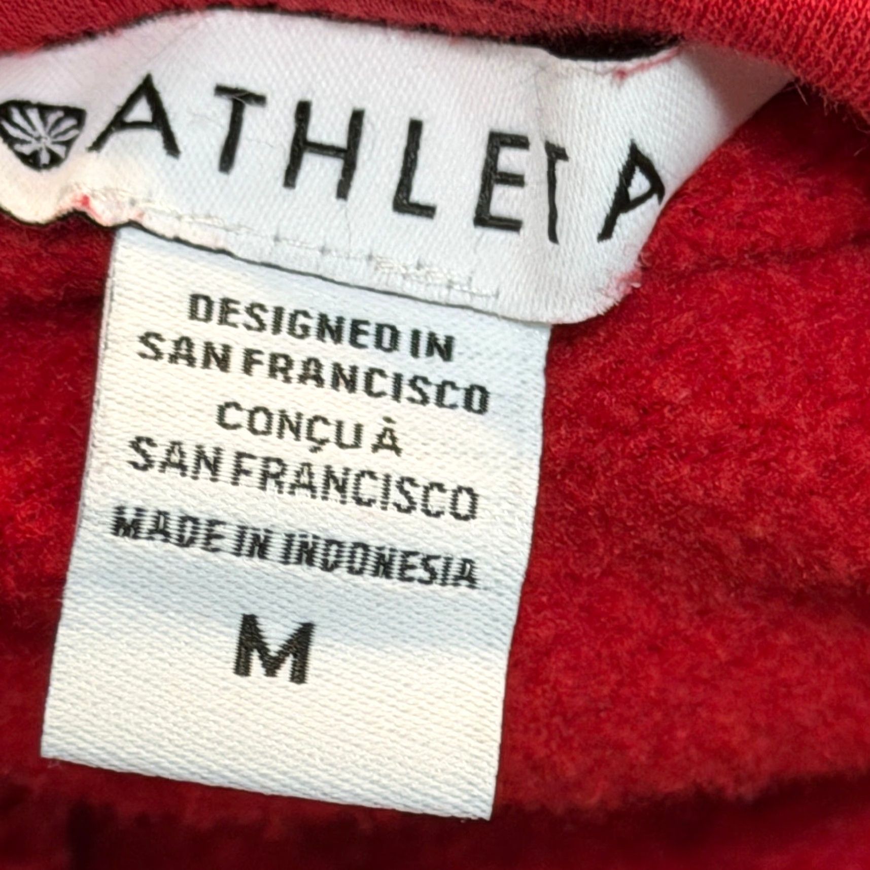 Athleta Athleta Sweatshirt Womens M Red Pullover Hoodie Fleece Retroplush Revive Casual Activewear Size M / US 6-8 / IT 42-44 - 3 Thumbnail