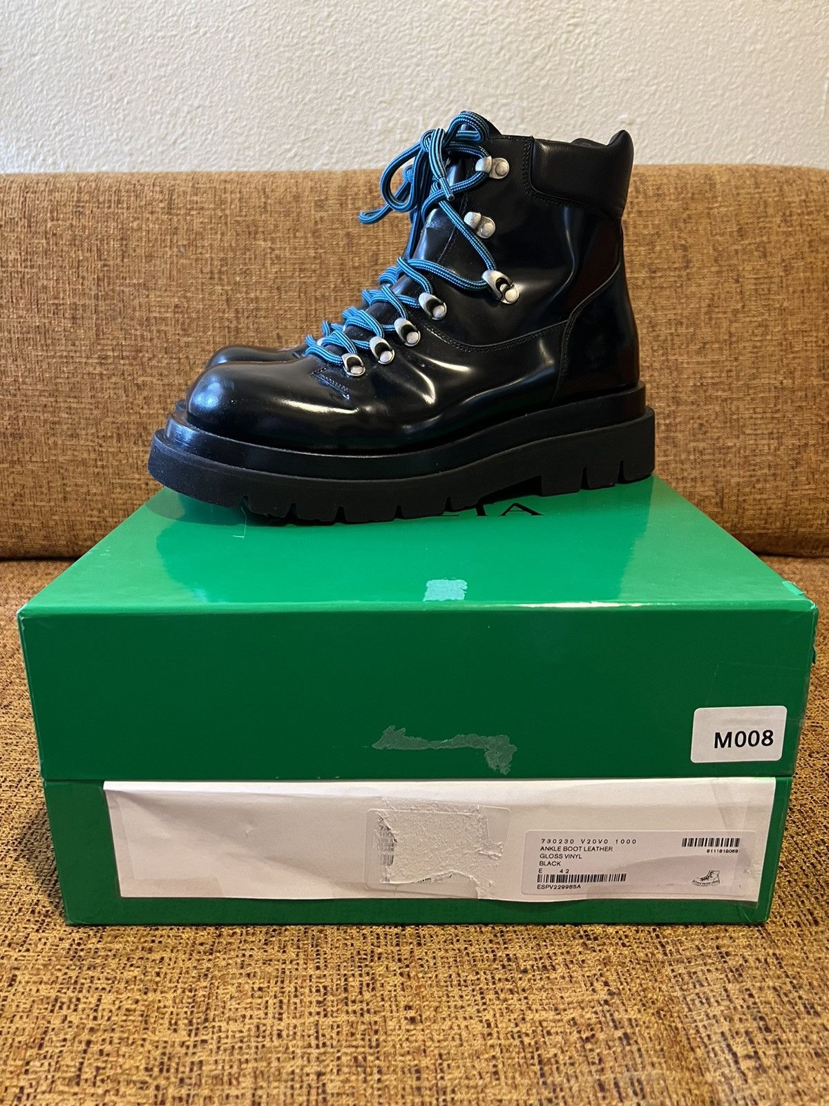 image of Bottega Veneta Lug Hiker Boot Size 42 in Black, Men's