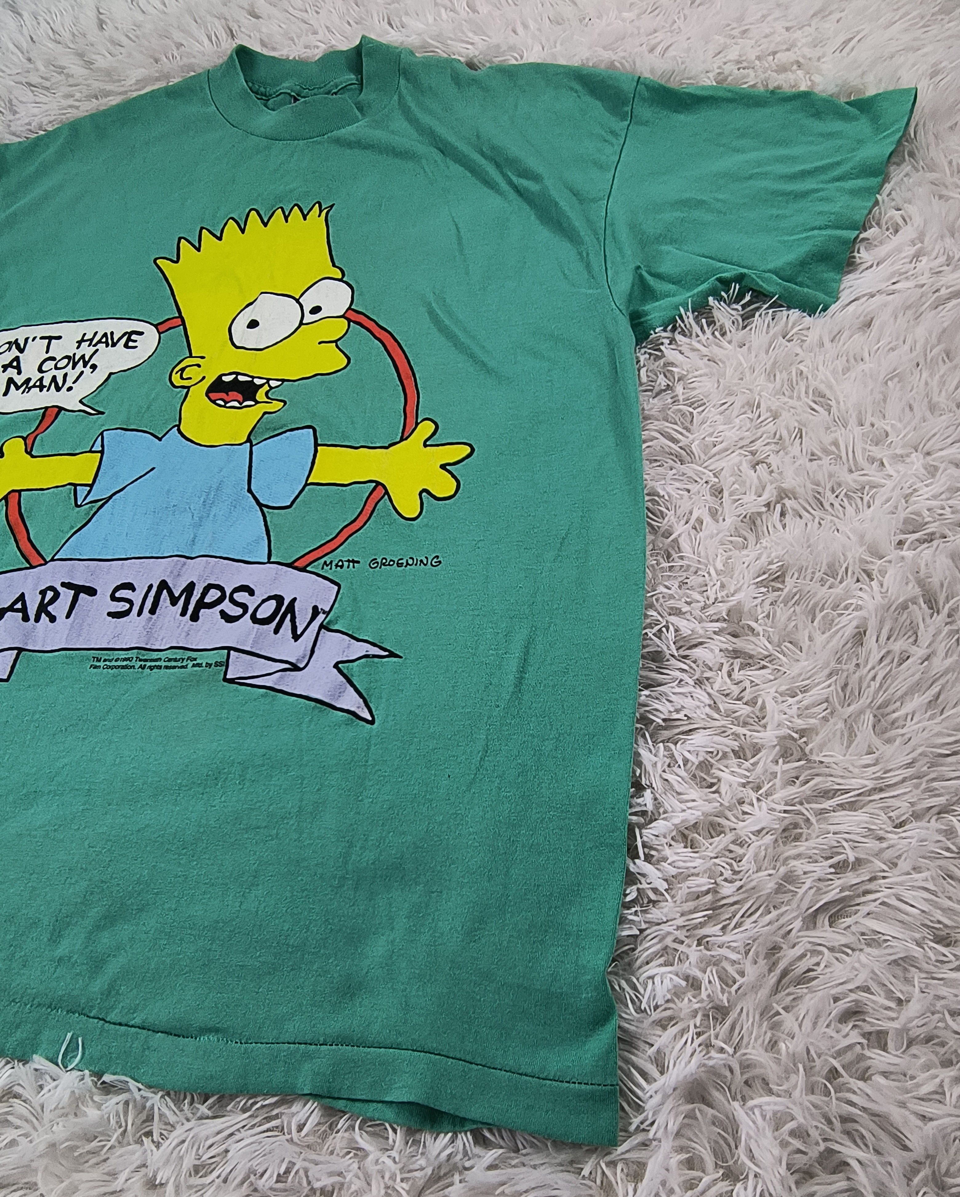 Vintage Vintage Bart Simpson 1990 tee Size US XXL / EU 58 / 5 - 3 Thumbnail