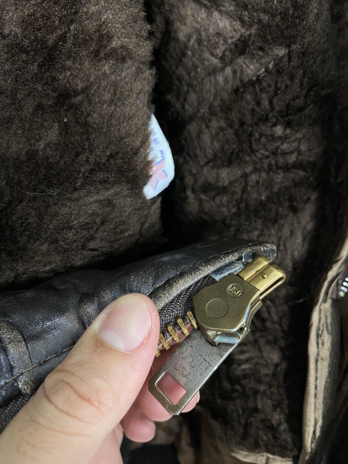 Schott Rare‼️ Vtg Schott N.Y.C G-1 Bomber Leather Fur Collar Usa Size US M / EU 48-50 / 2 - 13 Thumbnail