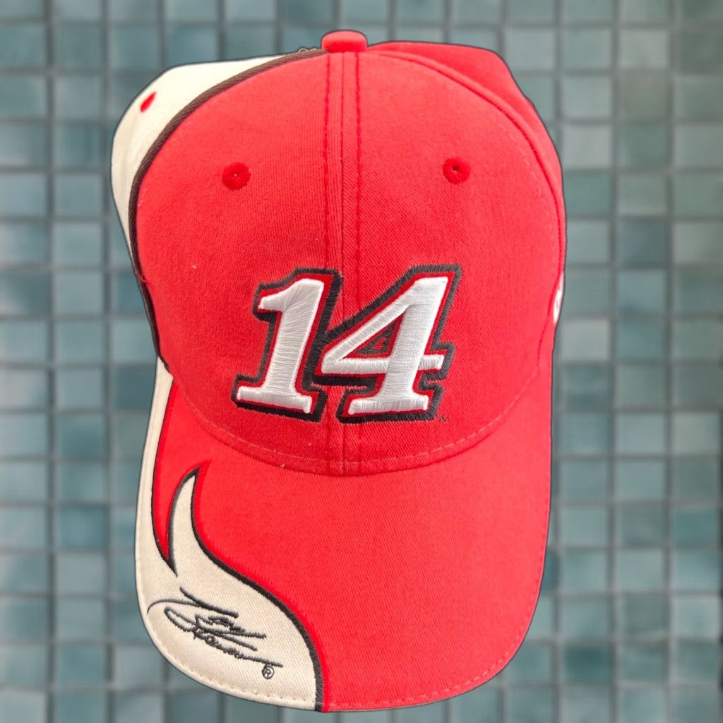 Vintage VINTAGE Tony Stewart 14 Old Spice Racing Hat Mens Red Winners Circle NASCAR Adjustable Size ONE SIZE - 1 Thumbnail