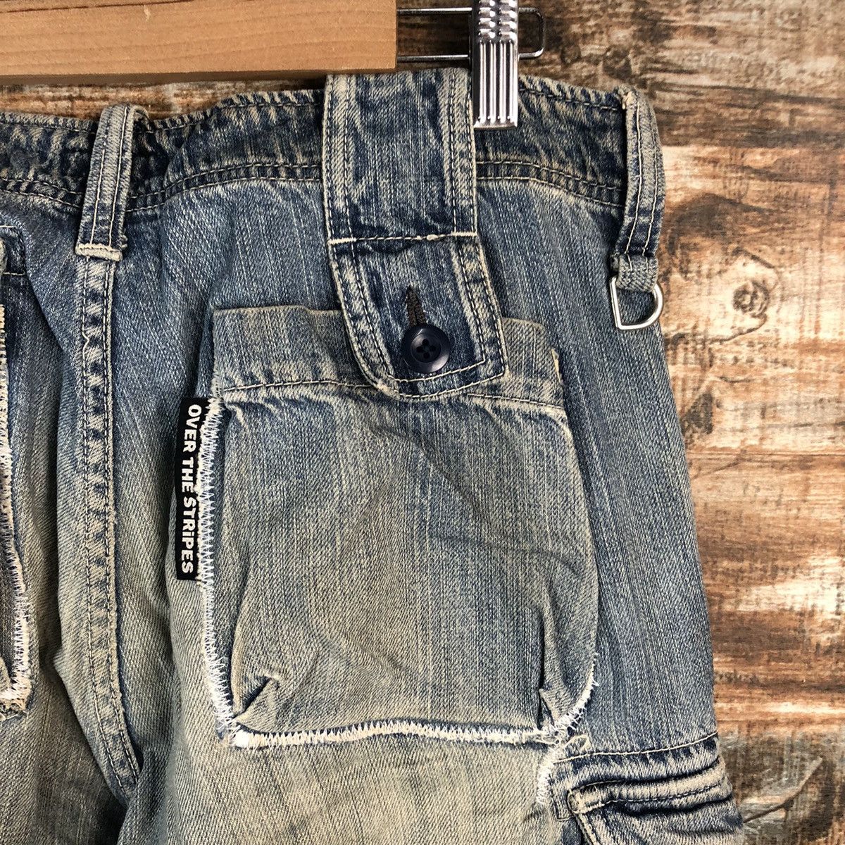 OVER THE STRiPES DLL Over The Stripes patchwork Blue Multipocket Pants #C632 Size US 30 / EU 46 - 22 Thumbnail