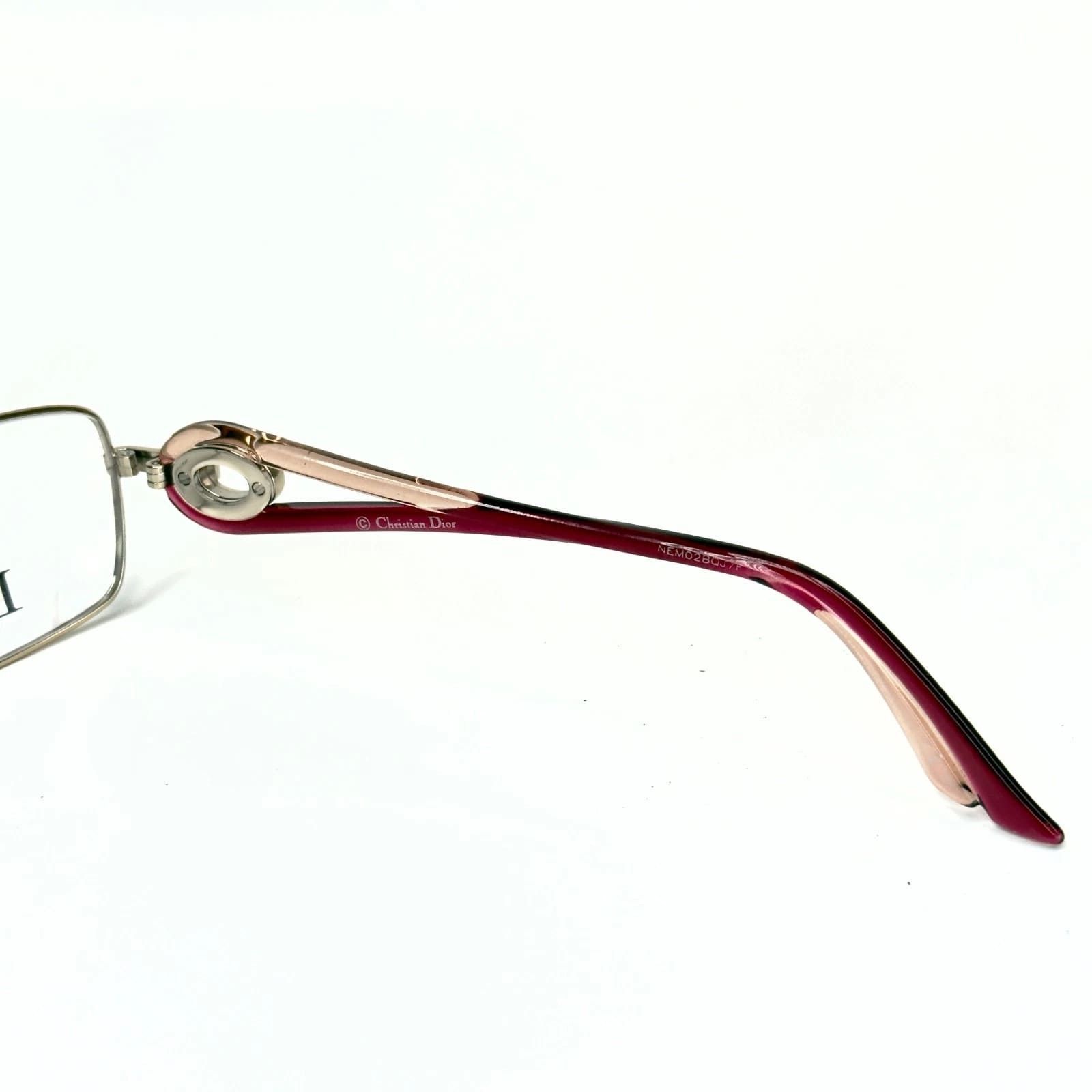 Christian Dior Monsieur CHRISTIAN DIOR CD3754 3754 VOLUTE CRYSTAL Silver Red Square Size ONE SIZE - 4 Thumbnail
