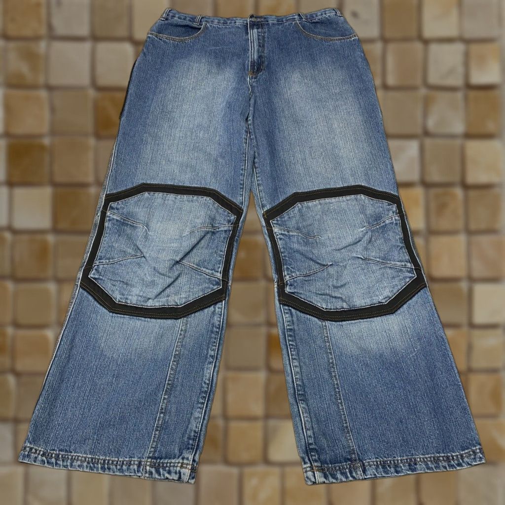 Denime VINTAGE Teknic Rage Motorcycle Jeans Wide-Leg Adult 36x32 Blue Size US 36 / EU 52 - 1 Thumbnail