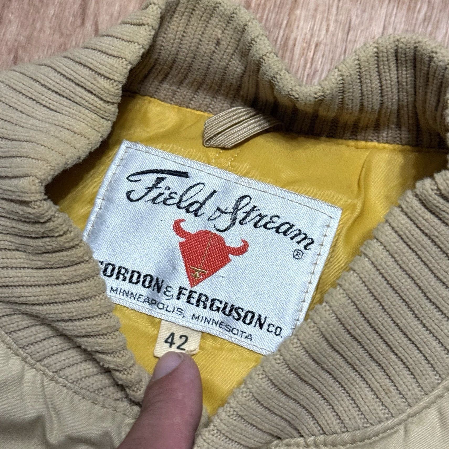 Vintage VINTAGE 60s Field & Stream Gordon & Ferguson Lined Bomber Jacket Mens Size 42 Beige Size US XS / EU 42 / 0 - 3 Thumbnail