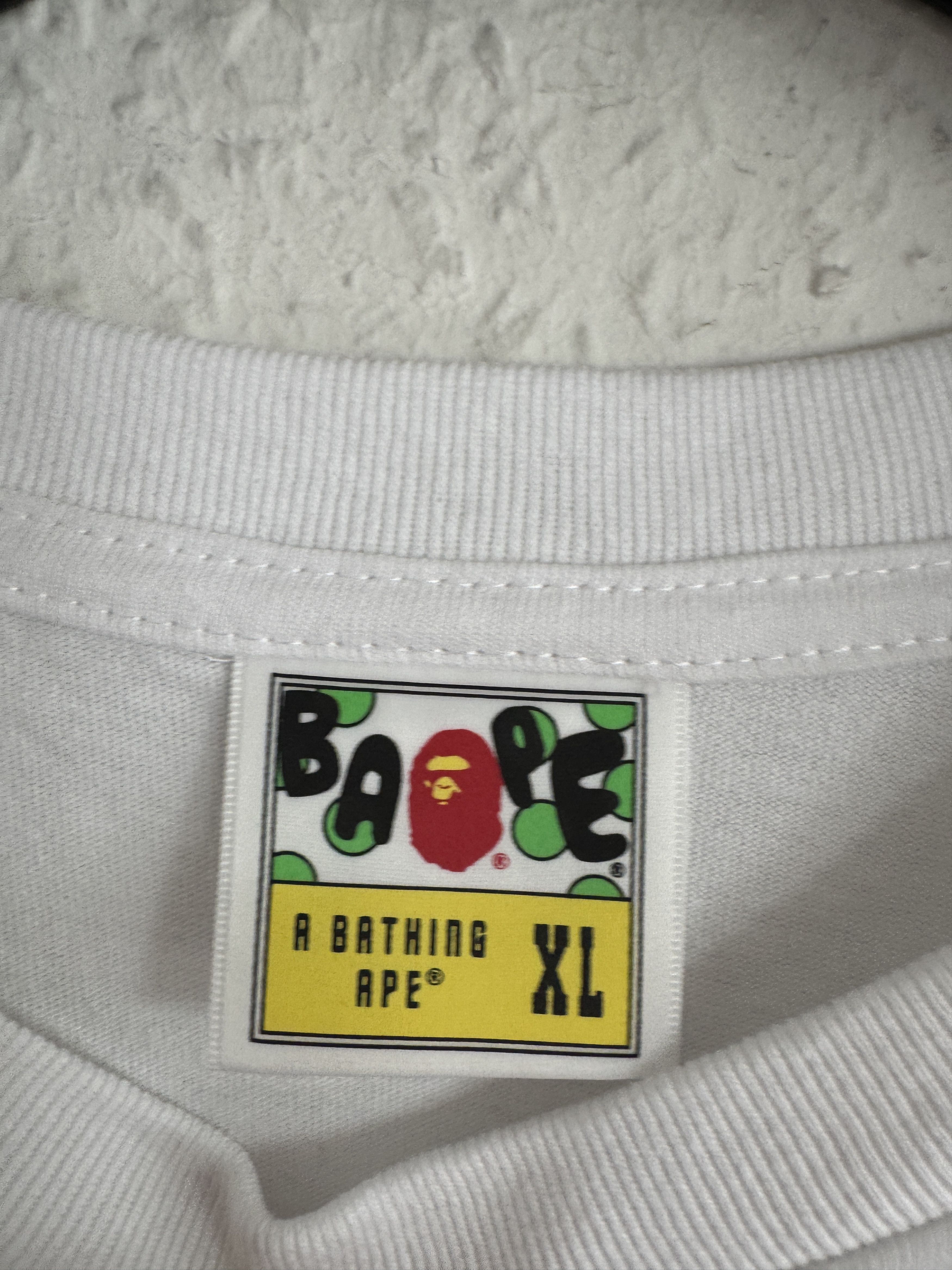 Bape World Gone Mad Overlap Tee White Size US XL / EU 56 / 4 - 4 Thumbnail