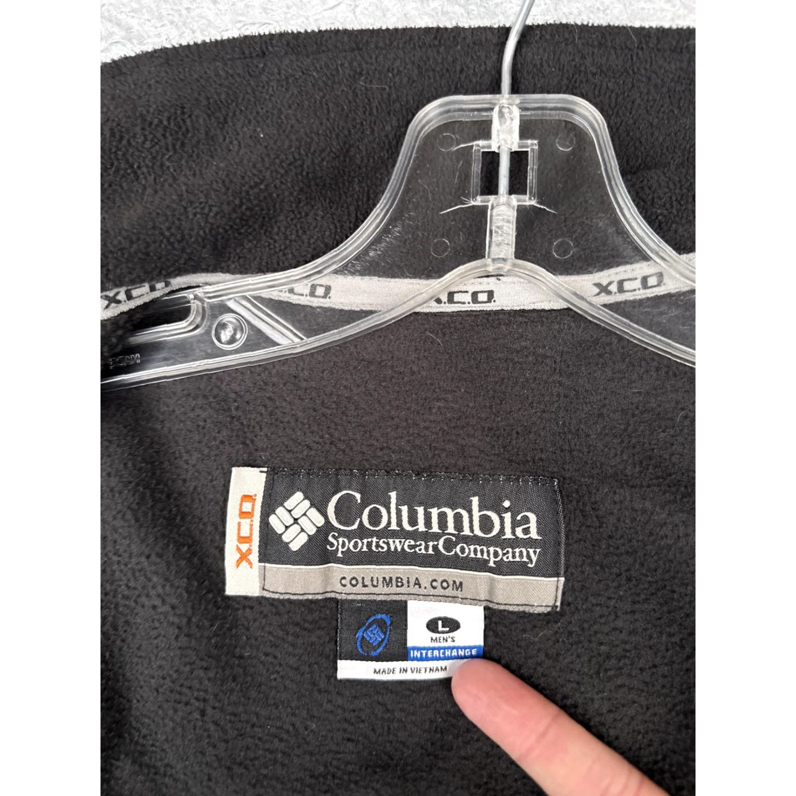 YOKE Columbia Jacket Mens Large Black Interchange Fleece Full Zip Nylon Yoke Windbreaker Sweatshirt Outdoor XCO 3-in-1 Pockets Zipper Logo Size US L / EU 52-54 / 3 - 3 Thumbnail
