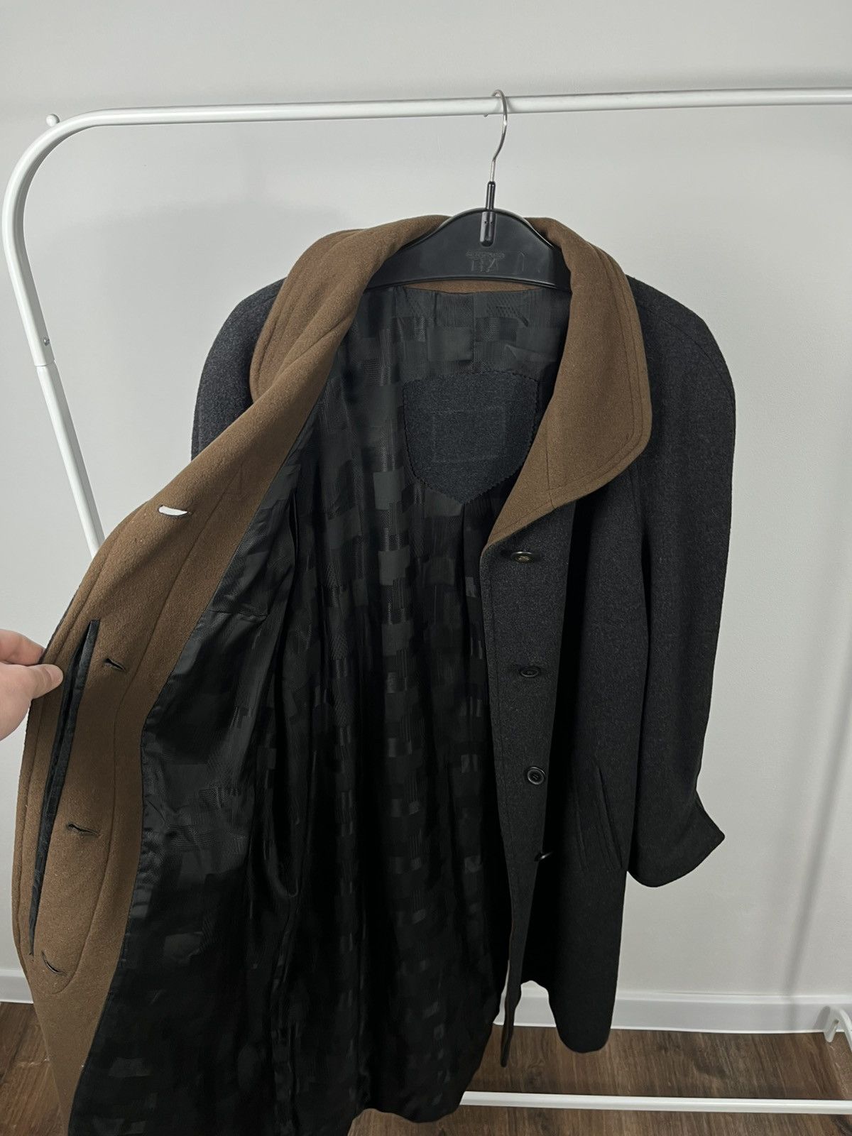 Other Women’s Wool Cashmere Long Coat Dark Grey Size UK 42 Size L / US 10 / IT 46 - 7 Thumbnail