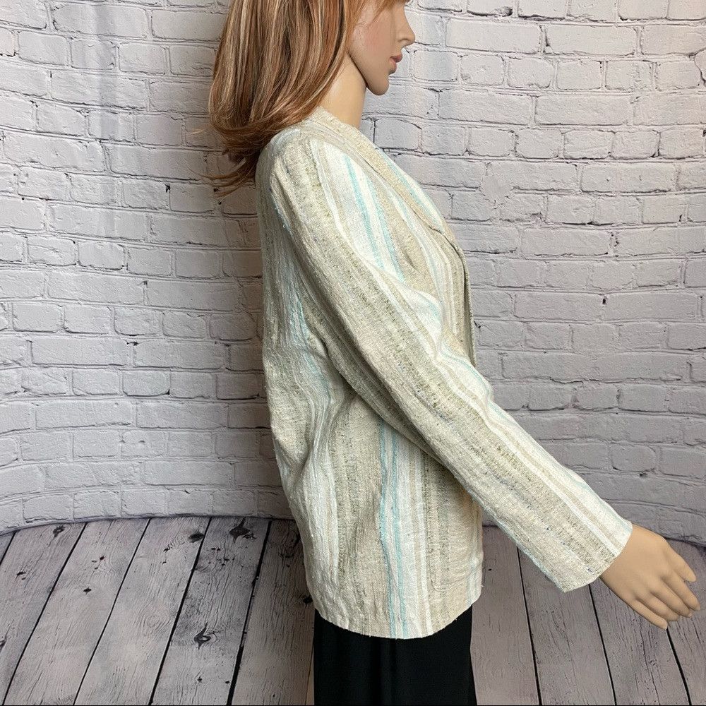Travis Scott La Fame Linen Striped Jacket Size M Size M / US 6-8 / IT 42-44 - 3 Thumbnail