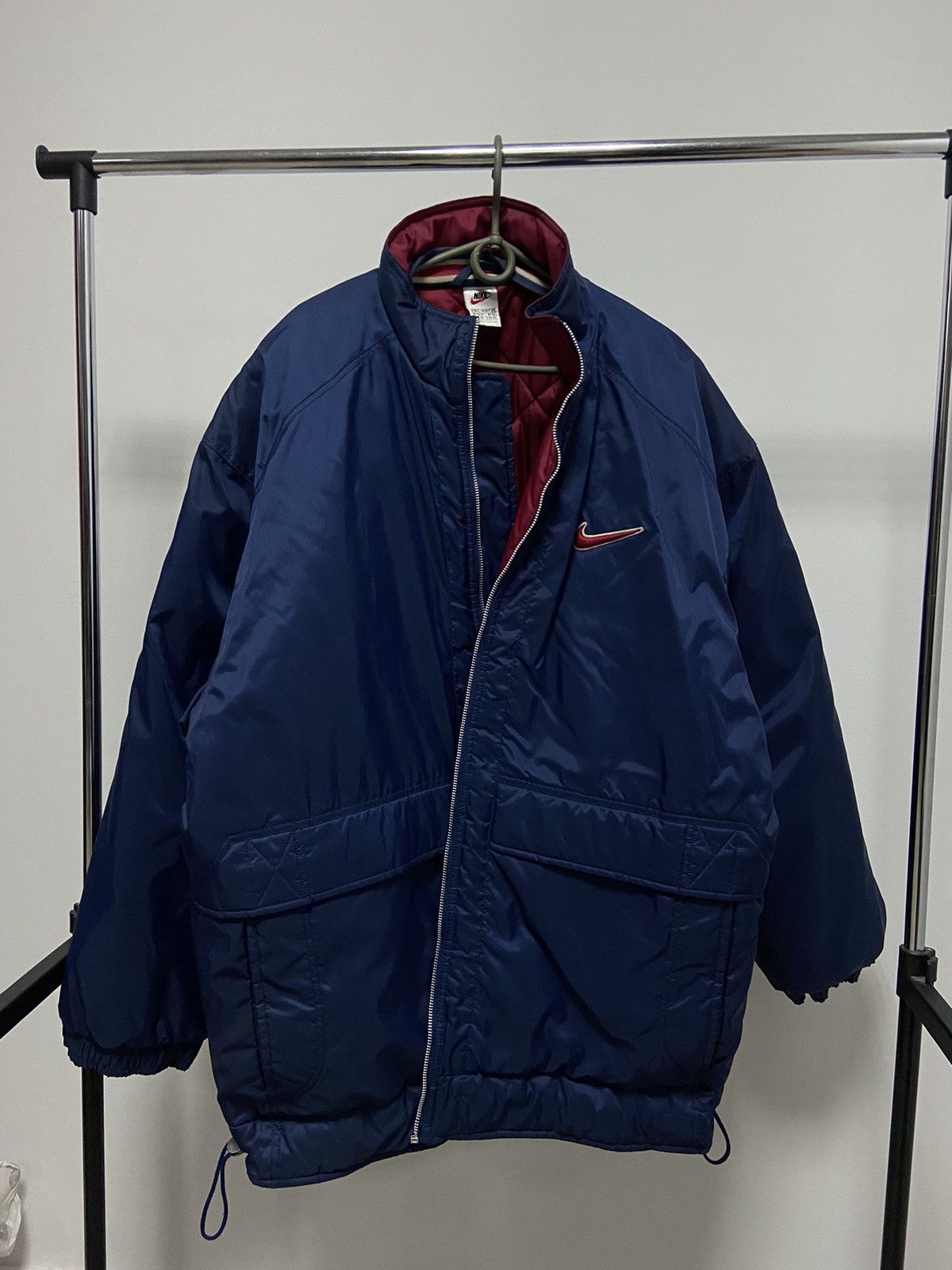 Nike × Vintage Nike Puffer Jacket big Logo Vintage Swoosh Size US XL / EU 56 / 4 - 3 Thumbnail