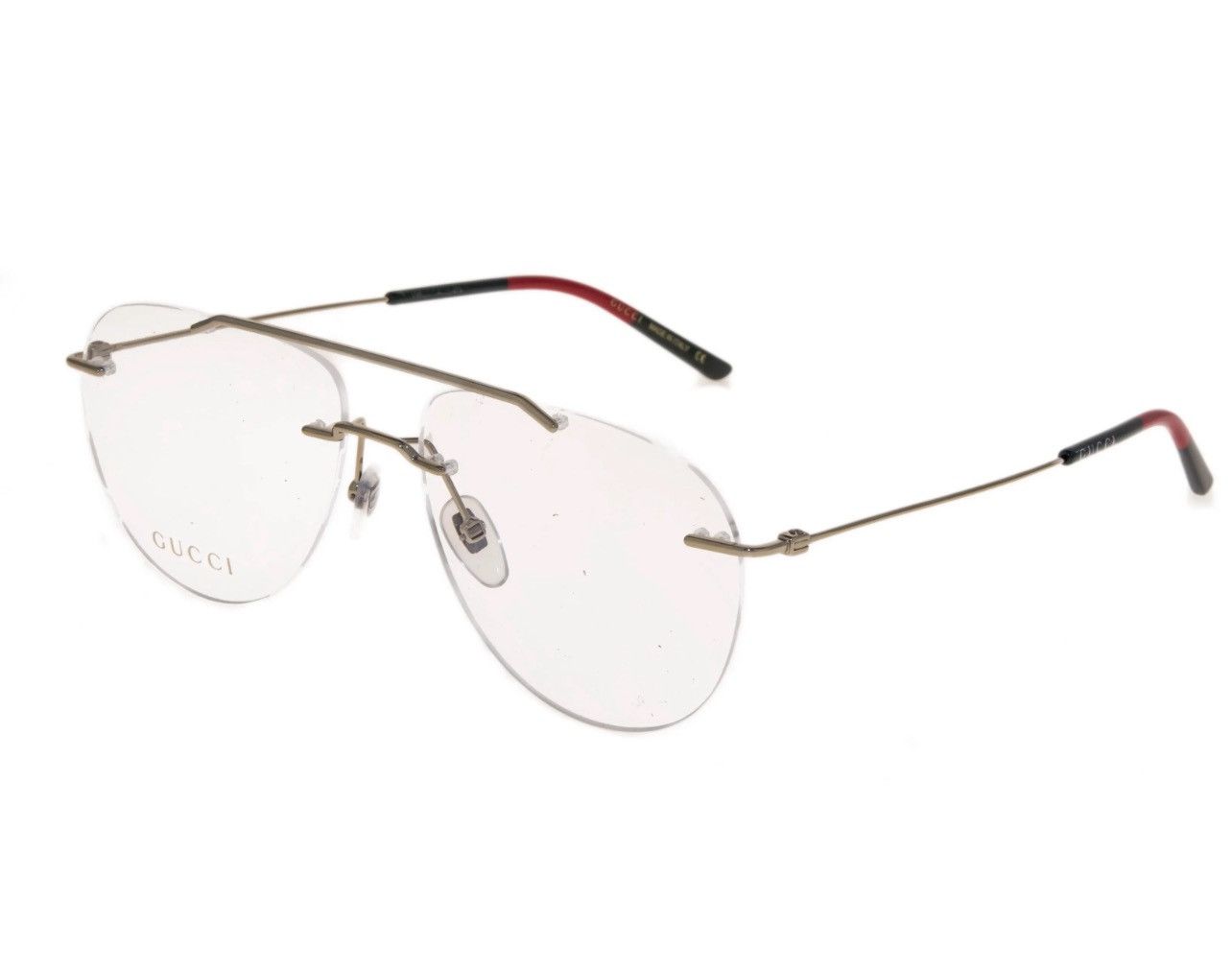 Gucci Gucci GG0398O 004 Gold Rimless Aviator Eyeglasses 58mm Size ONE SIZE - 1 Thumbnail