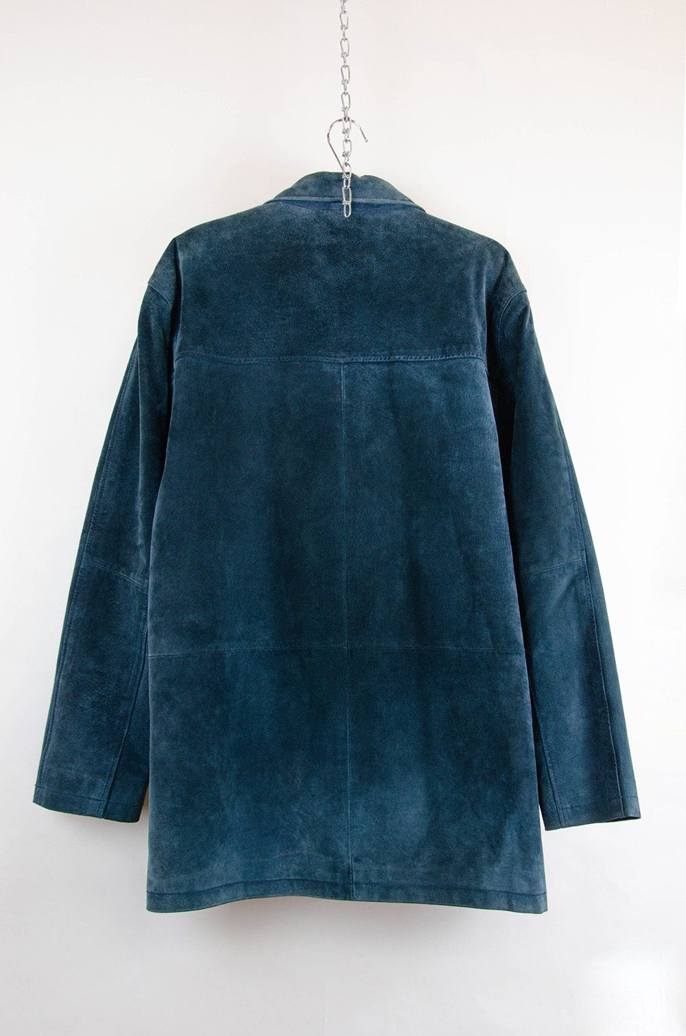 Balmain Balmain Paris Indigo Suede Leather Coat Size M Size US M / EU 48-50 / 2 - 2 Thumbnail