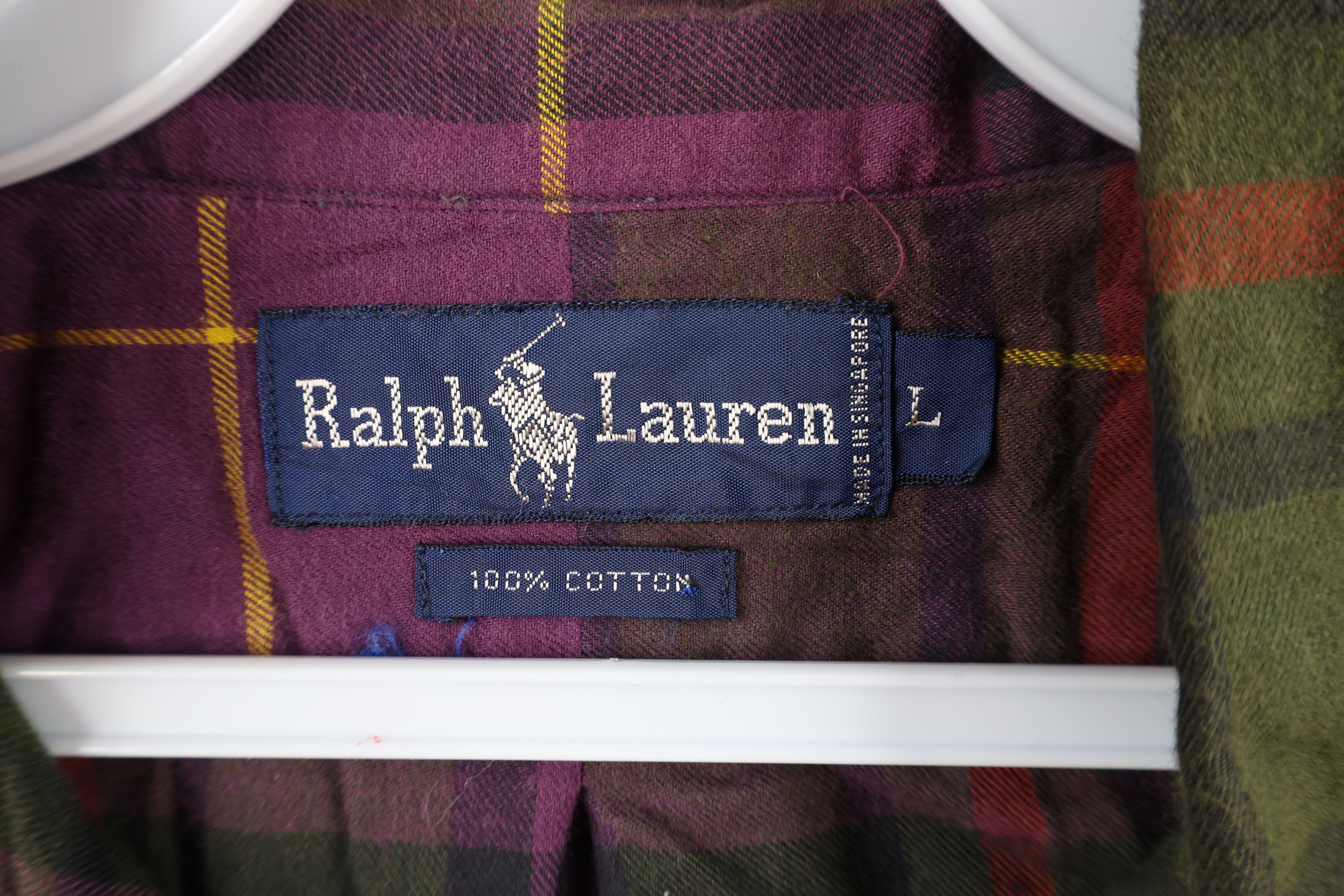 Ralph Lauren Vintage 90s Ralph Lauren Plaid Flannel Button Down Shirt Size US L / EU 52-54 / 3 - 6 Thumbnail