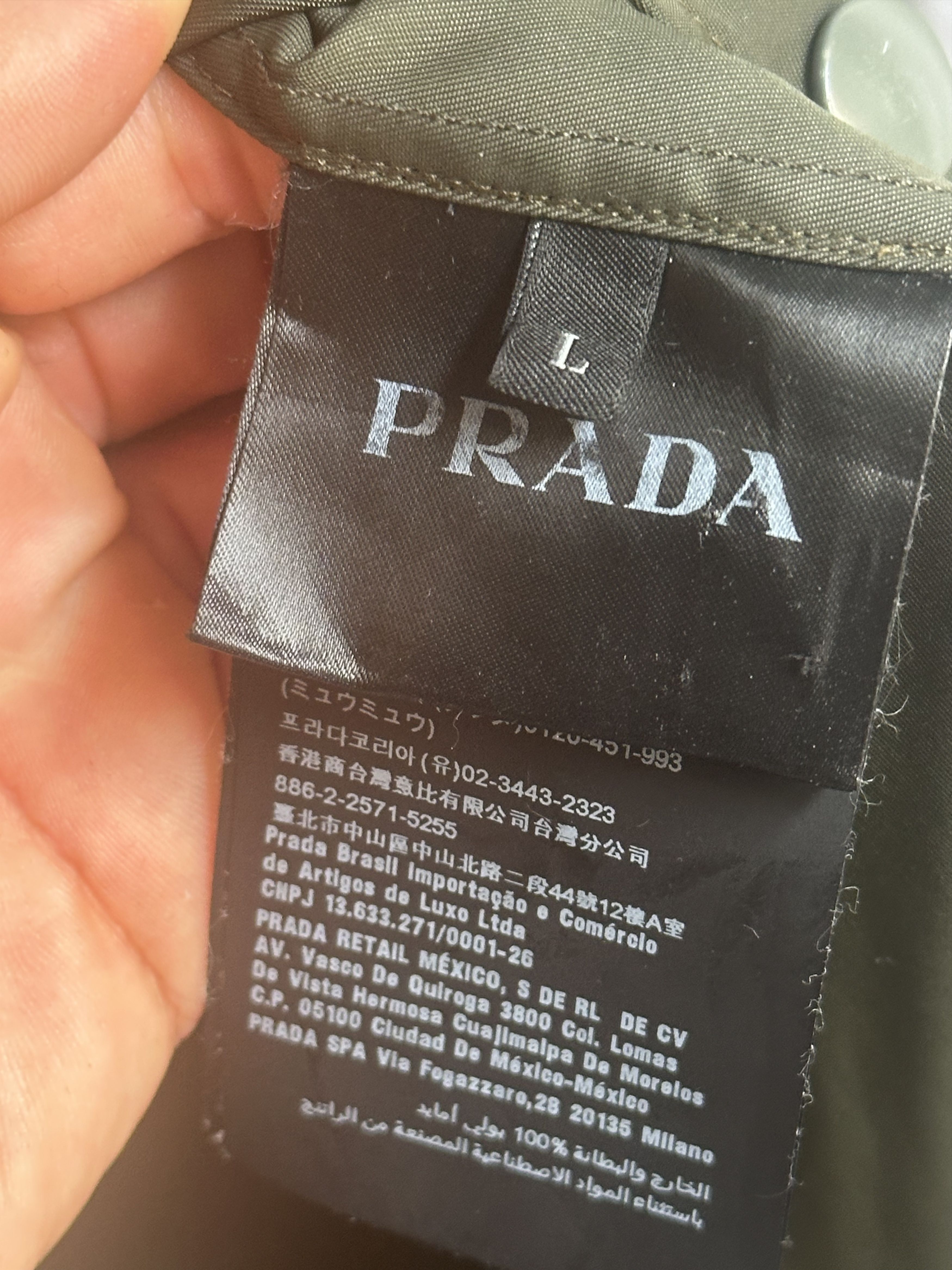 Prada Prada Green Military Shirt Nylon Size US L / EU 52-54 / 3 - 6 Thumbnail