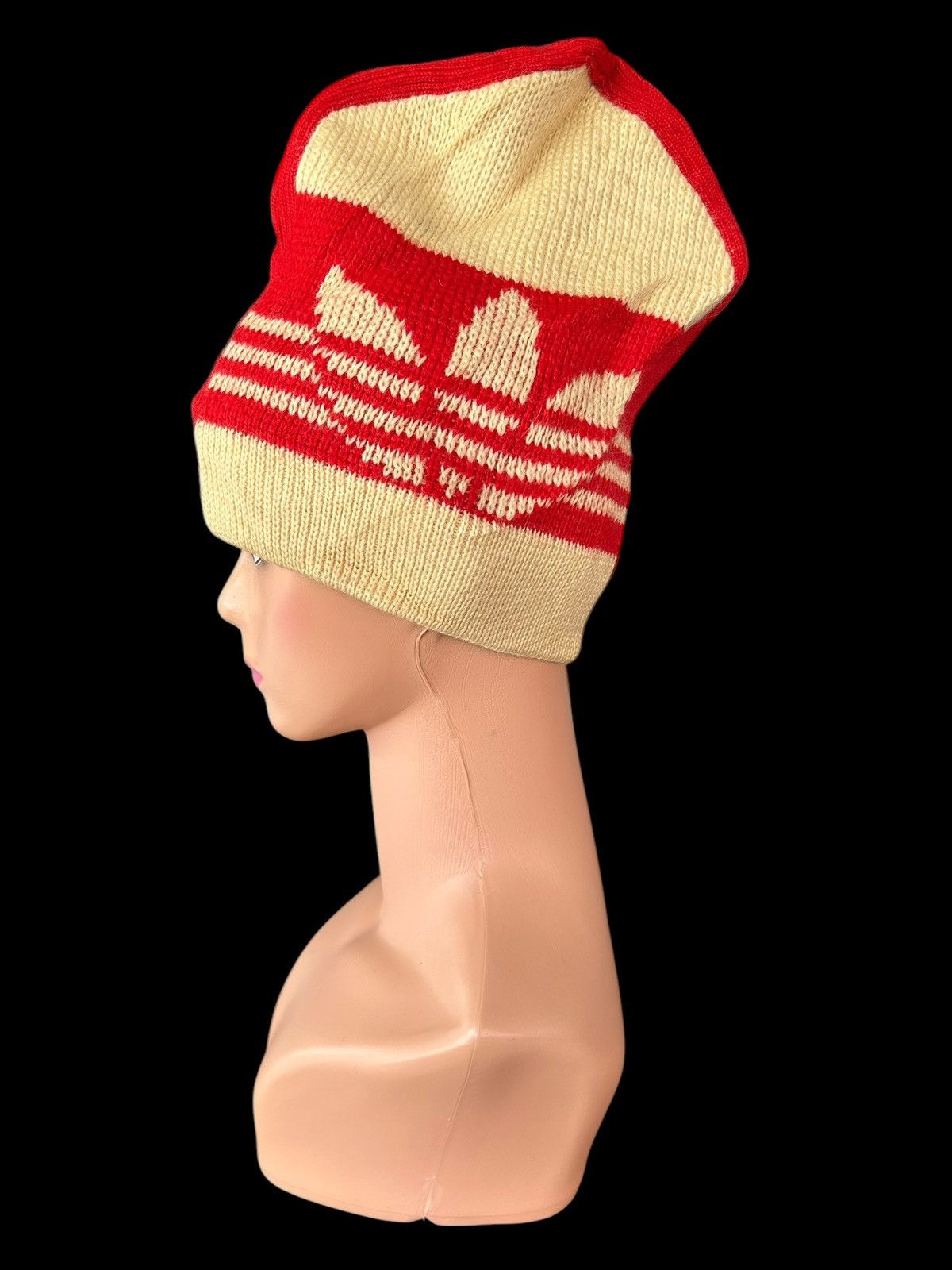 Japanese Brand × Kapital × Vintage Vtg Adidas Mohawk Style Beanie Hats knitt Size ONE SIZE - 2 Thumbnail