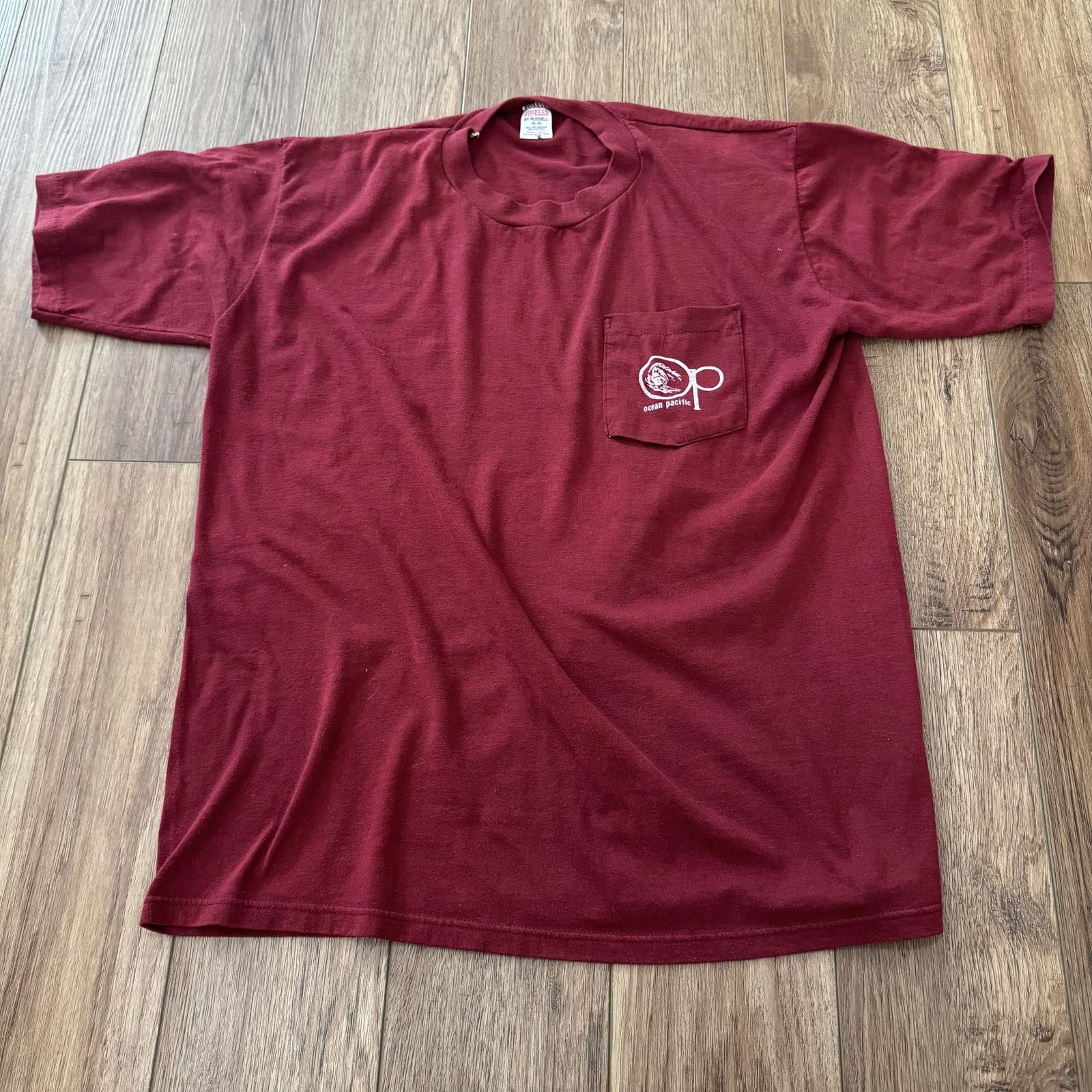 Jerzees Vintage 80s Ocean Pacific Surf Pocket Shirt Jerzees XL Size US XL / EU 56 / 4 - 1 Thumbnail