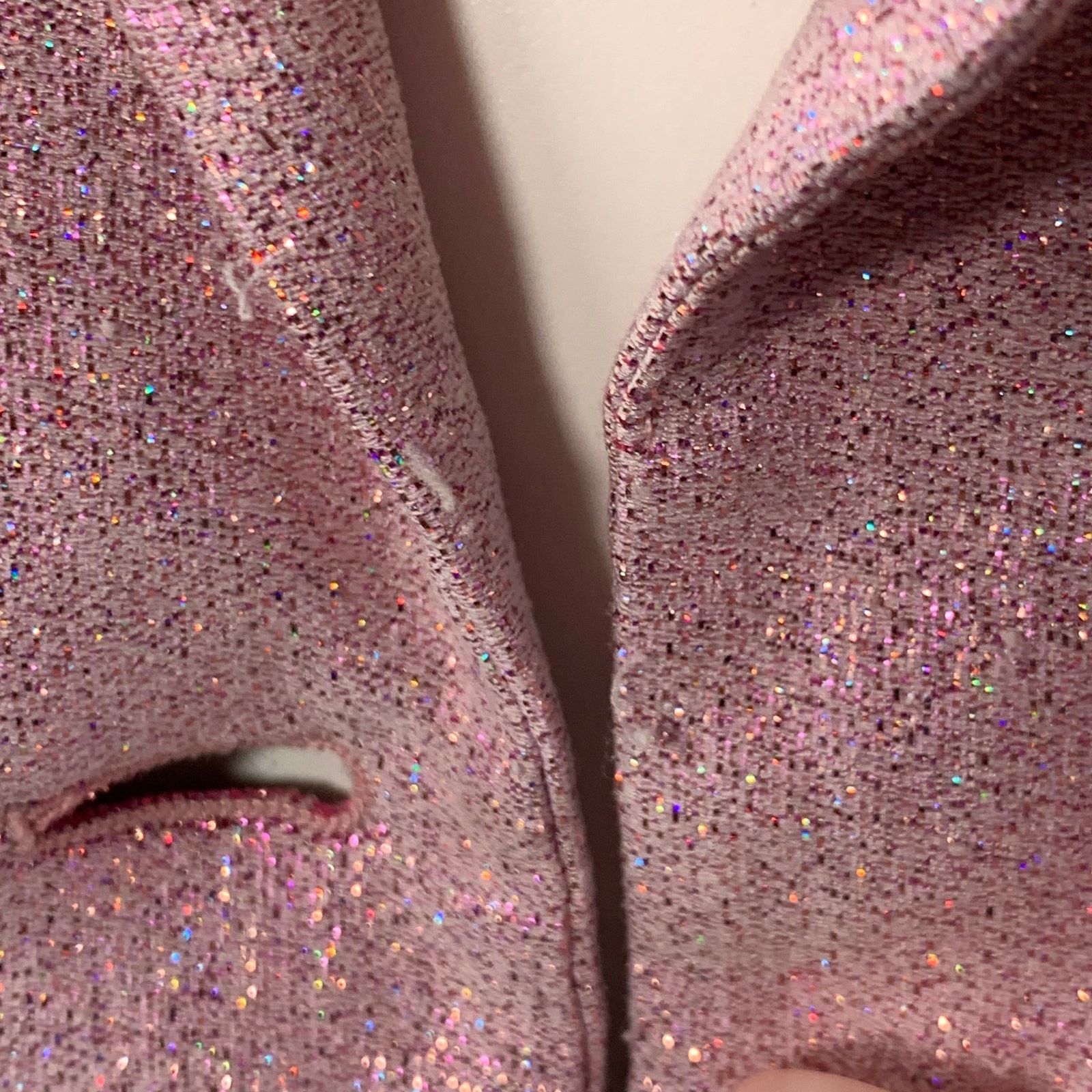 Sies Marjan 6 Metallic Pink Polyester Blend Single Button Jacket Blazer Size M / US 6-8 / IT 42-44 - 9 Thumbnail