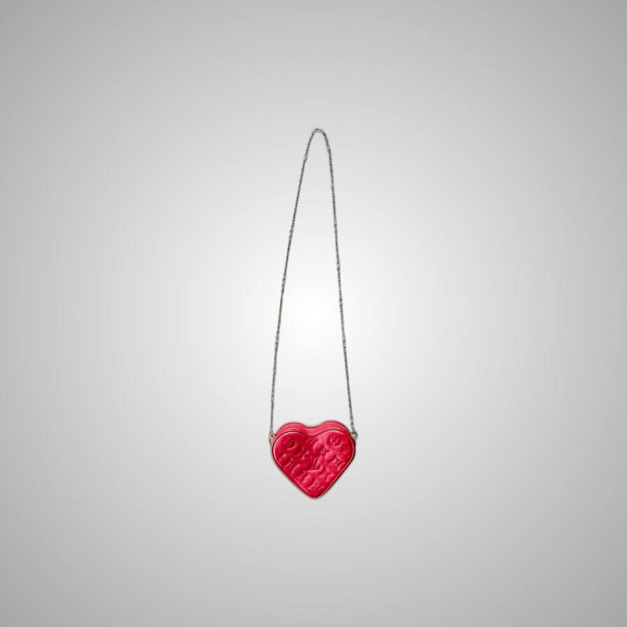 LOUIS VUITTON RED EMPRIENTE MINI FALL IN LOVE SAC COEUR