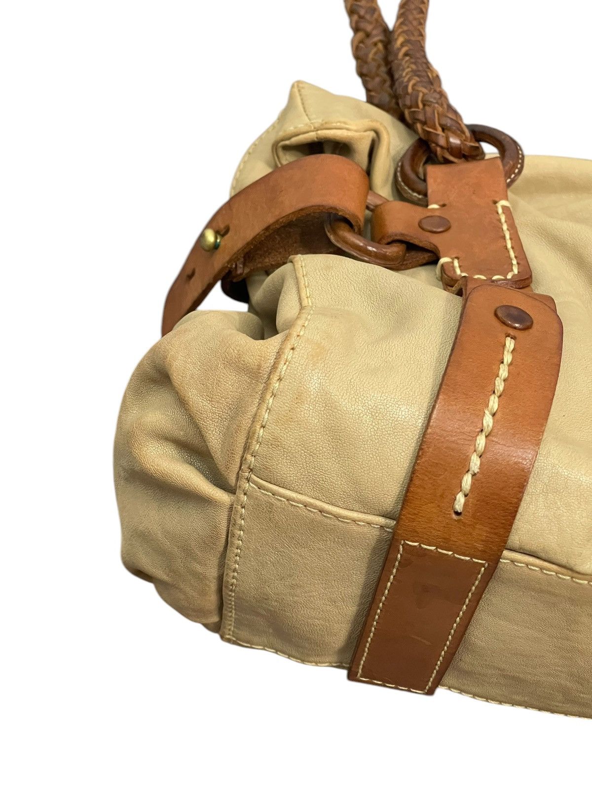 Genuine Leather Full Leather Patina Genten Japan Hand Bag 1🟩8 Size ONE SIZE - 8 Thumbnail