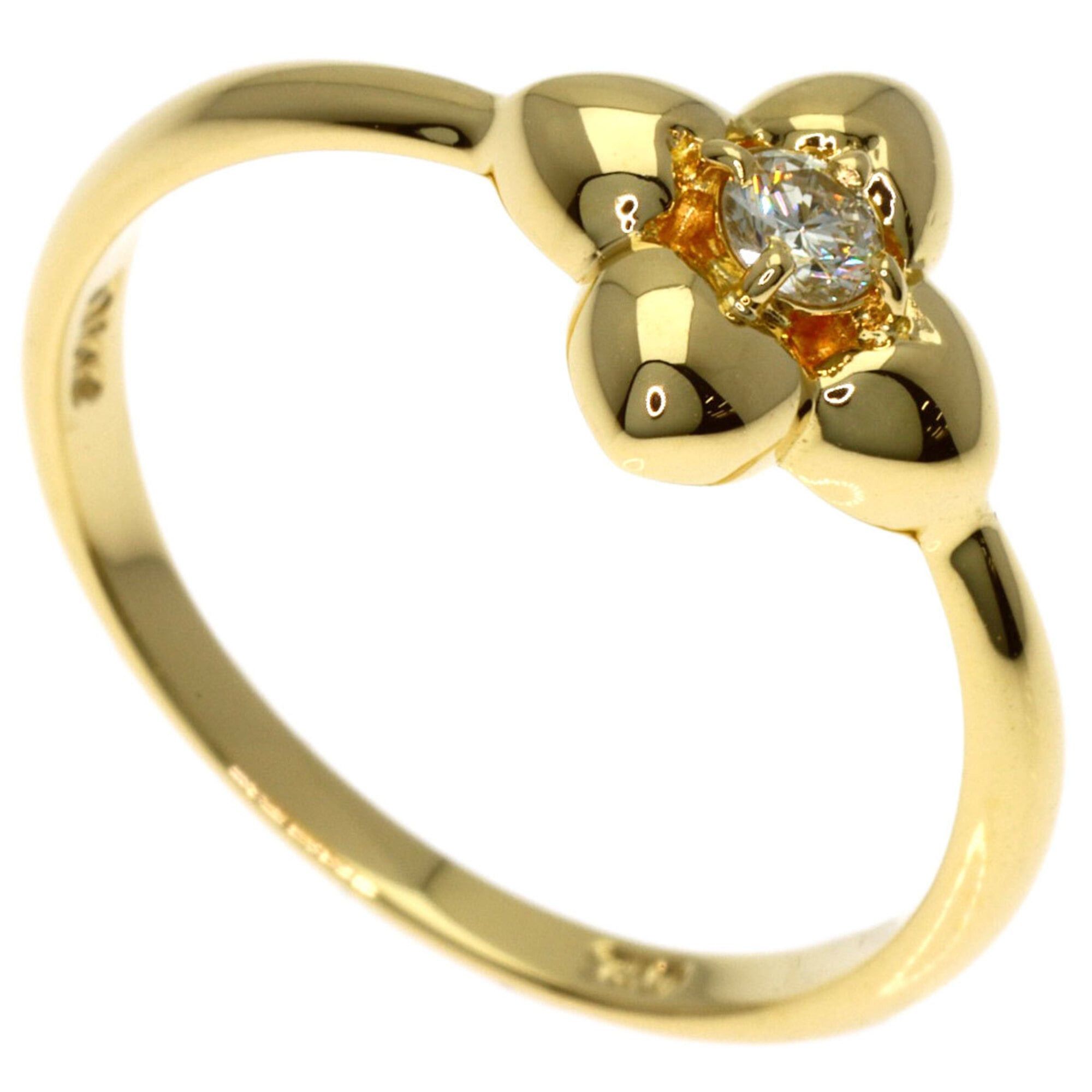 Dior Christian Dior Dior Flower Diamond Ring, 18K Yellow Gold