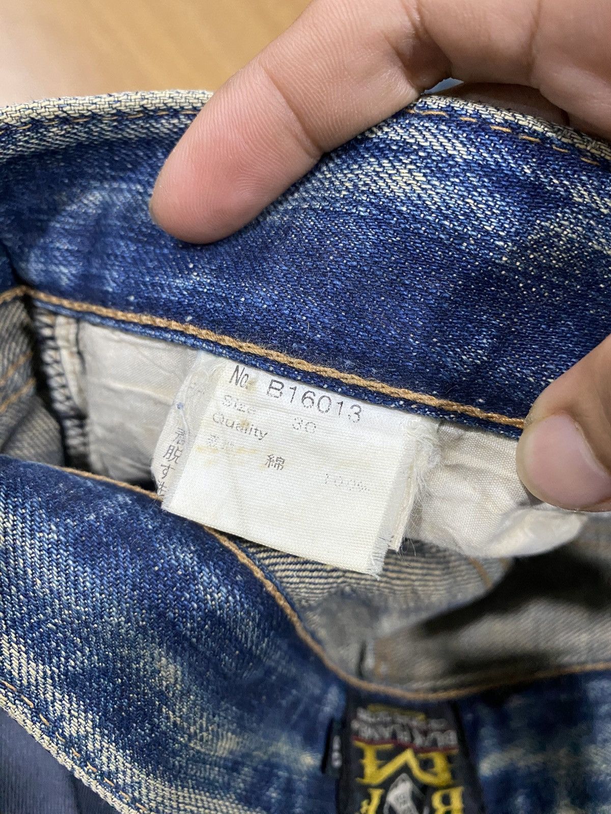 Japanese Brand Black Flame Aging Wash Selvedge Denim Made Japan Size US 30 / EU 46 - 12 Thumbnail