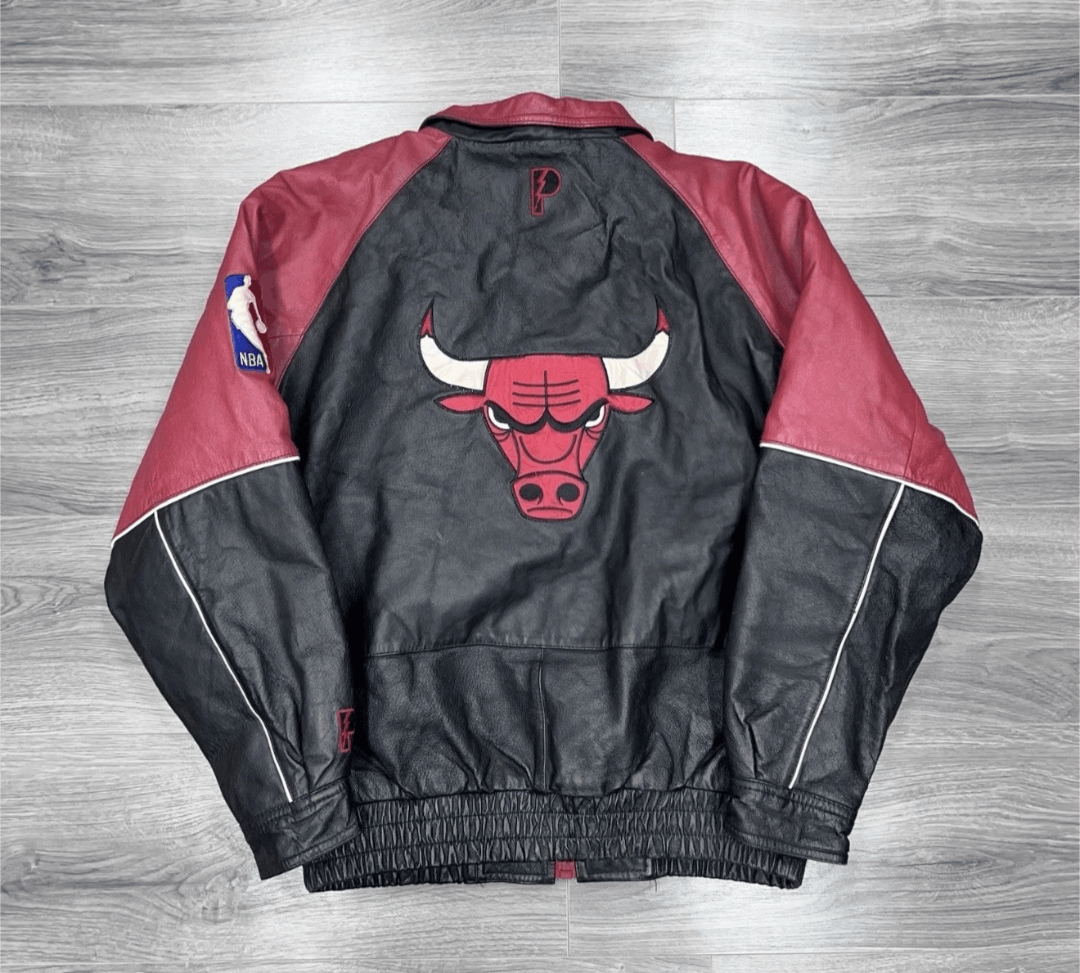 Pro Player Vintage 90s Pro Player NBA Chicago Bulls Leather Jacket Med Size US M / EU 48-50 / 2 - 2 Thumbnail