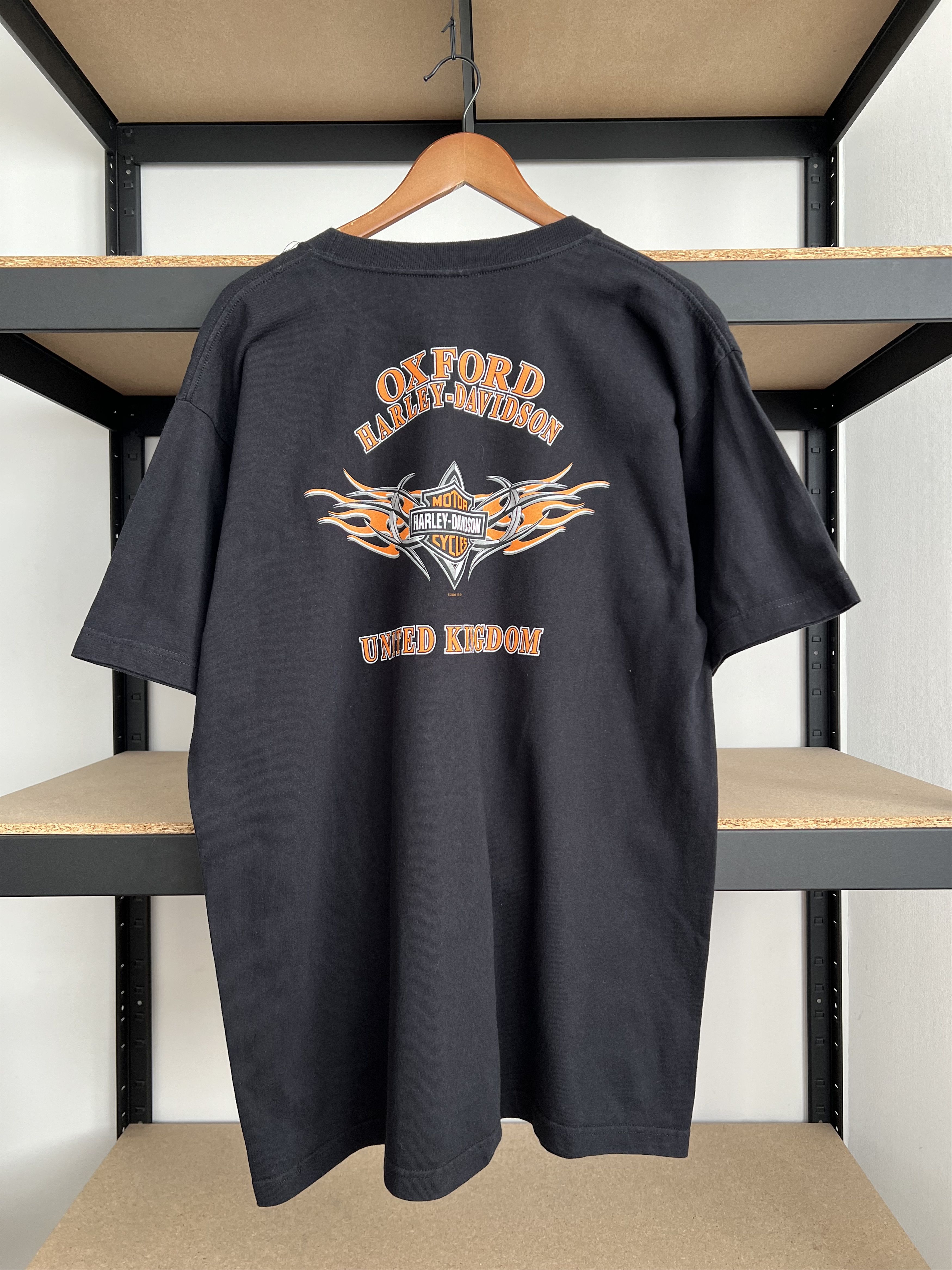 Harley Davidson Vintage 2006 Harley Davidson Motorcycle Oxford Uk T-shirt Size US XL / EU 56 / 4 - 2 Thumbnail