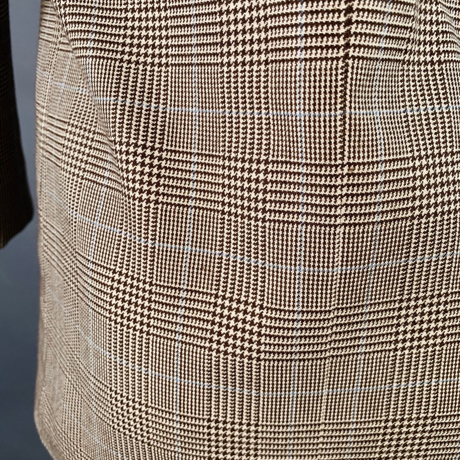 Ralph Lauren Size 38 Regular Brown Beige Plaid Cashmere Silk Sport Coat Size 38R - 6 Thumbnail