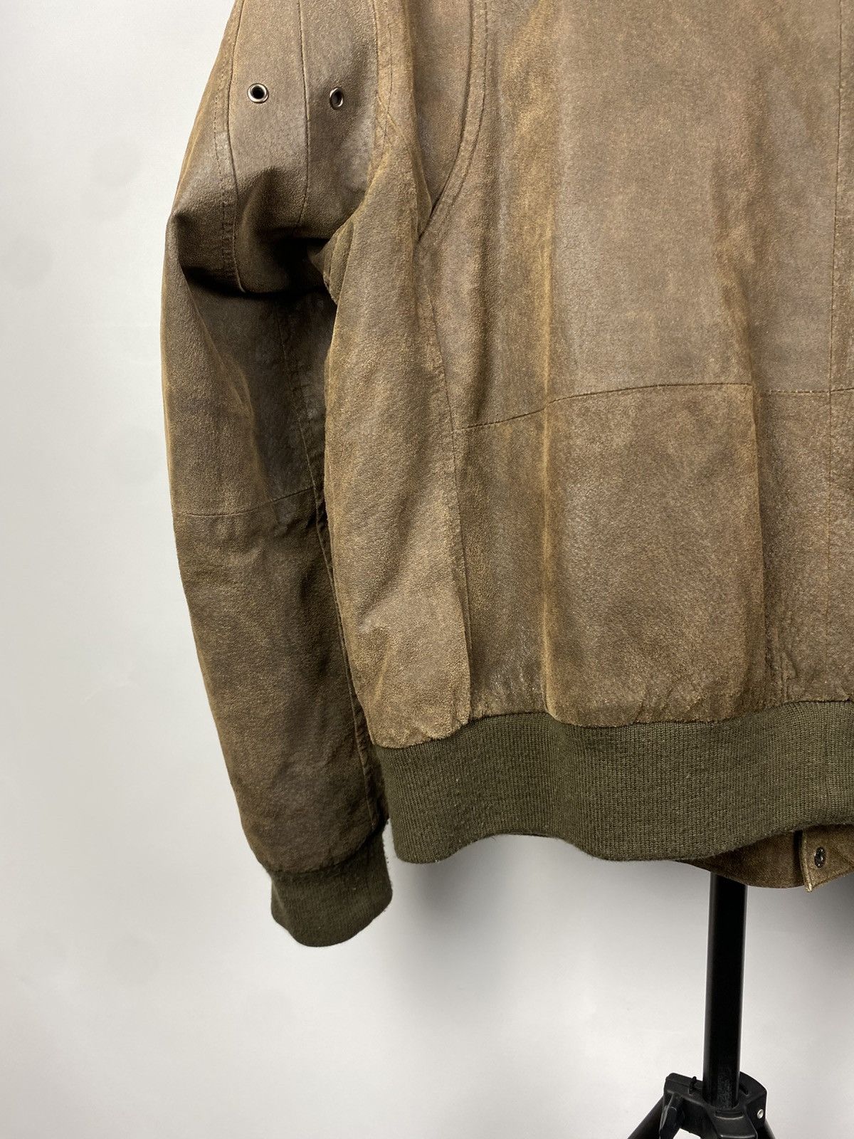 Vintage Vintage Leather Bomber Aviator Flight Jacket Schott Style Size US L / EU 52-54 / 3 - 10 Thumbnail