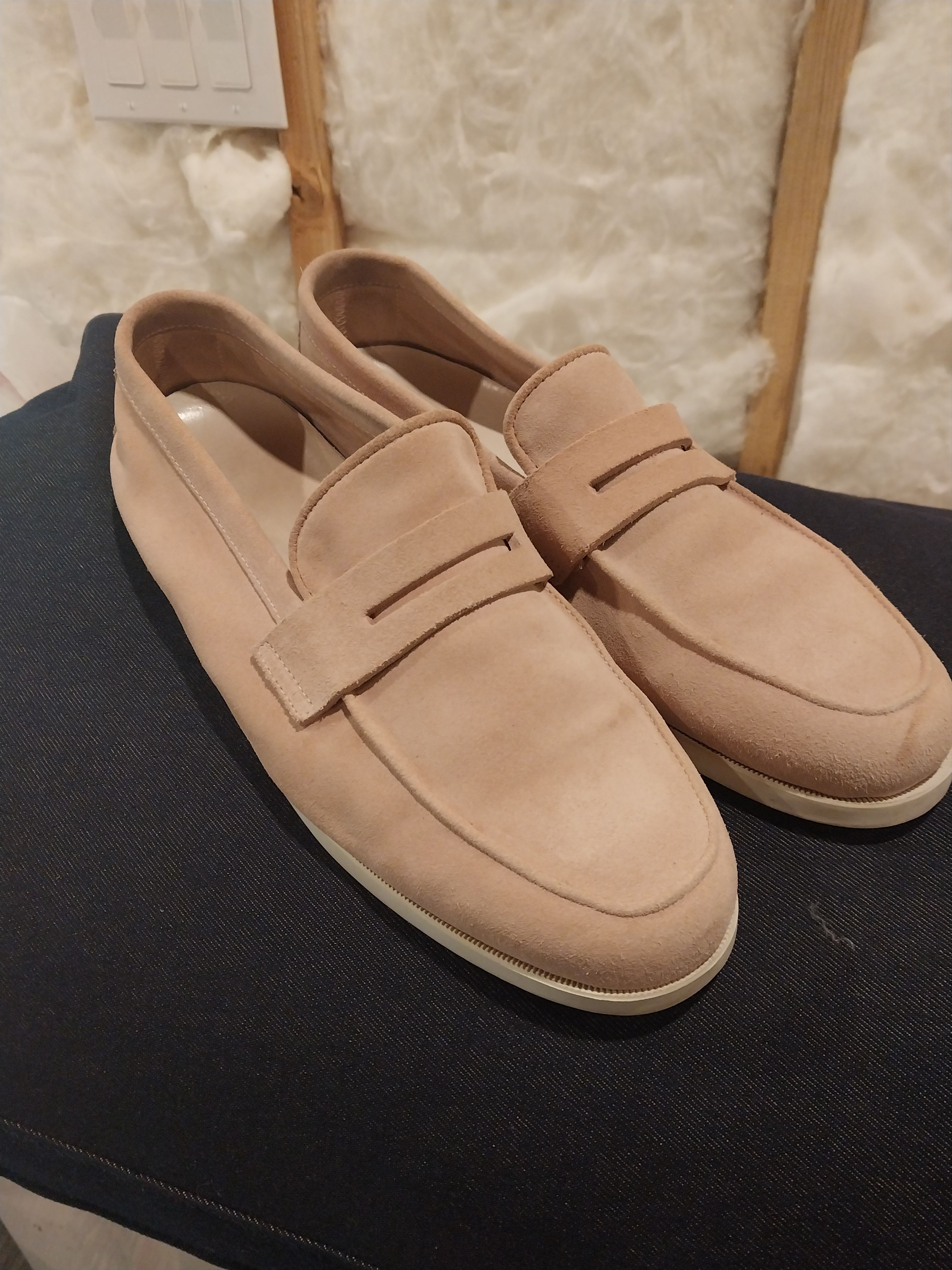 Other Arthur Sleep Pink Suede Loafers Size US 11 / EU 44 - 1 Thumbnail
