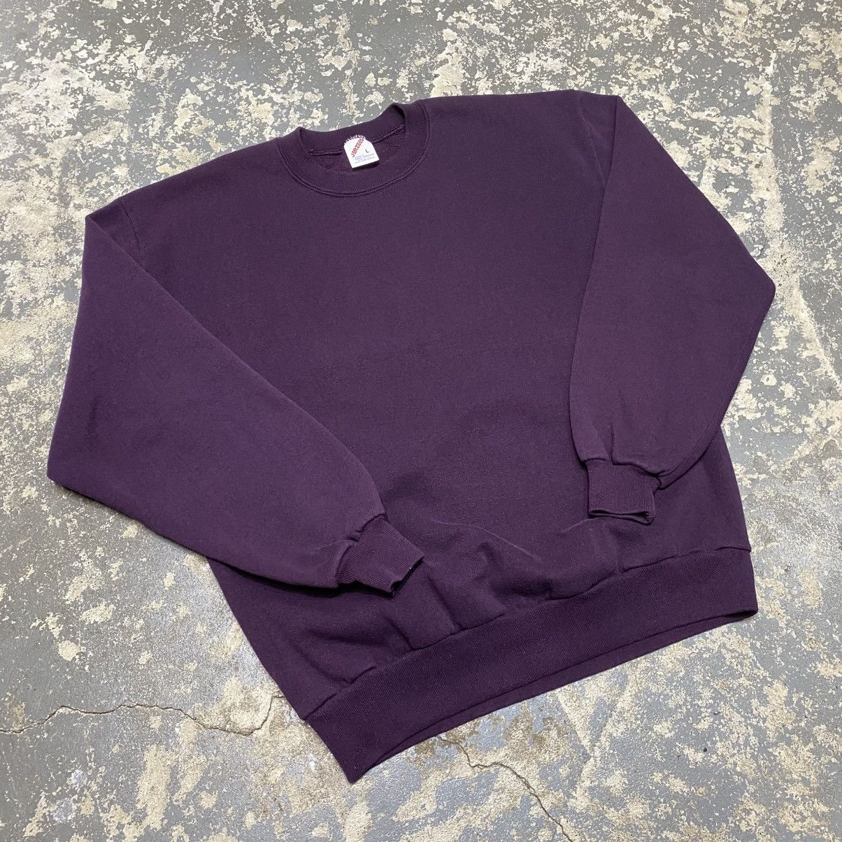 Russell Athletic × Vintage Vintage Jerzees By Russell Athletic Blank Purple Crewneck Size US L / EU 52-54 / 3 - 9 Thumbnail
