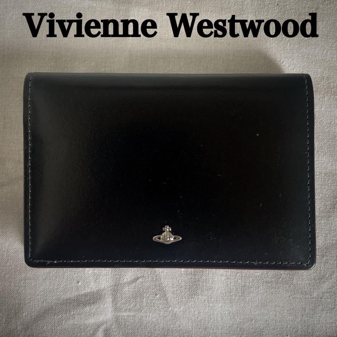 image of Vivienne Westwood Orbit Logo Wallet in Black, Men's
