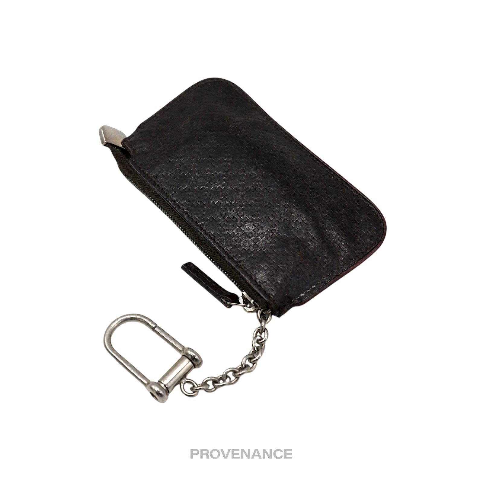 Gucci 🔴 Gucci Key Pouch Cles - Chocolate Diamante Leather Size ONE SIZE - 6 Thumbnail