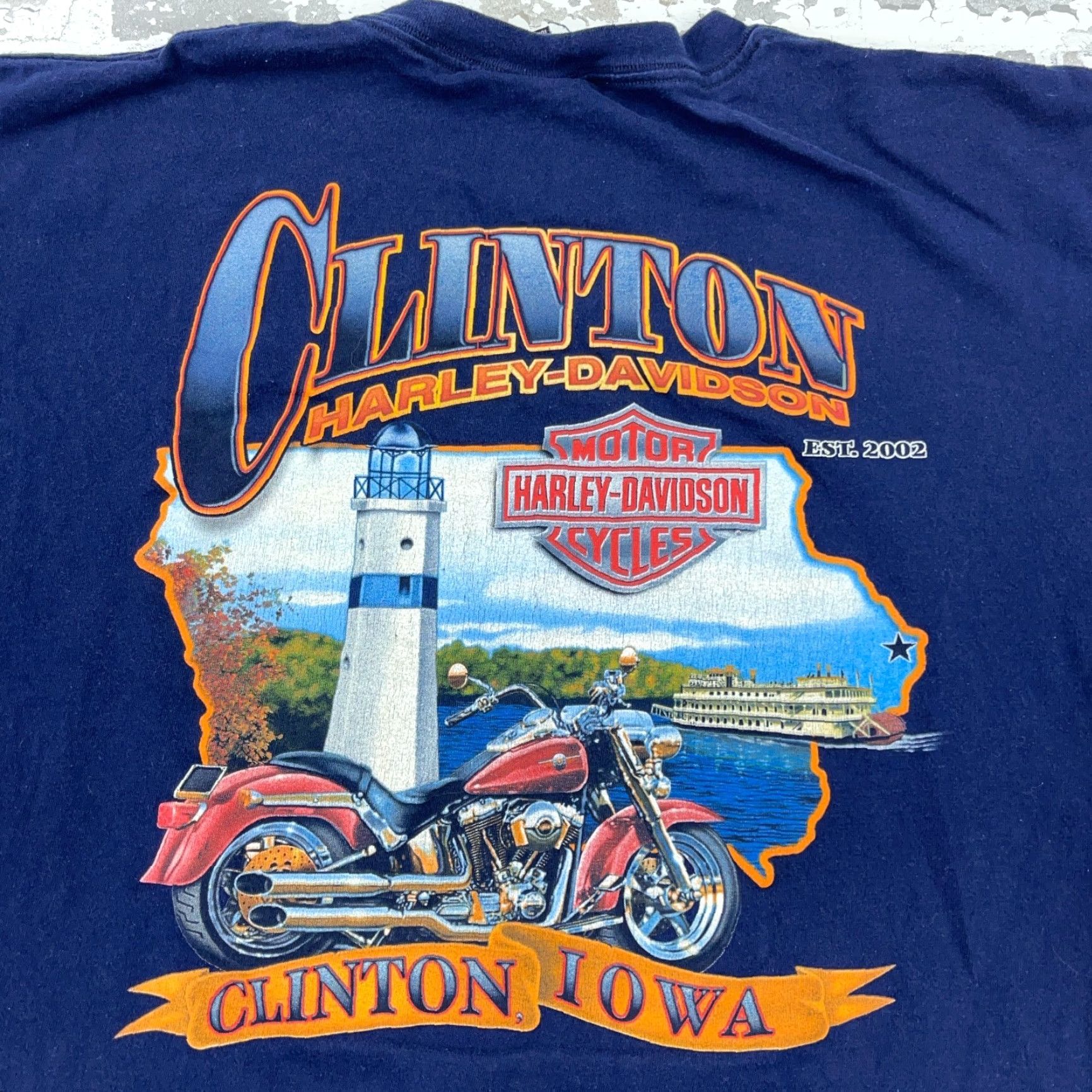 Harley Davidson VINTAGE Harley-Davidson Logo Shirt Men XL Blue Graphic Print 80s Biker Motorcycle USA Mens XL Blue Shirt T-Shirt Size US XL / EU 56 / 4 - 4 Thumbnail