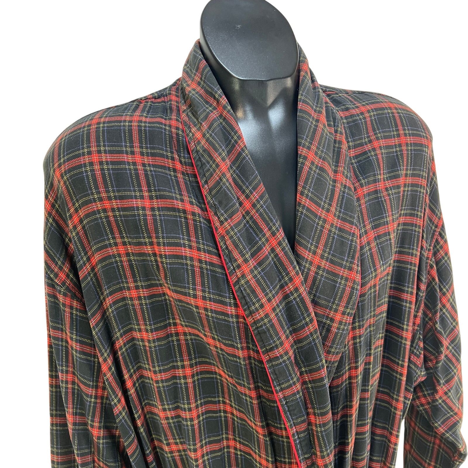 Polo Ralph Lauren Polo Ralph Lauren Plaid Cotton Robe Vintage Black Size ONE SIZE - 2 Thumbnail