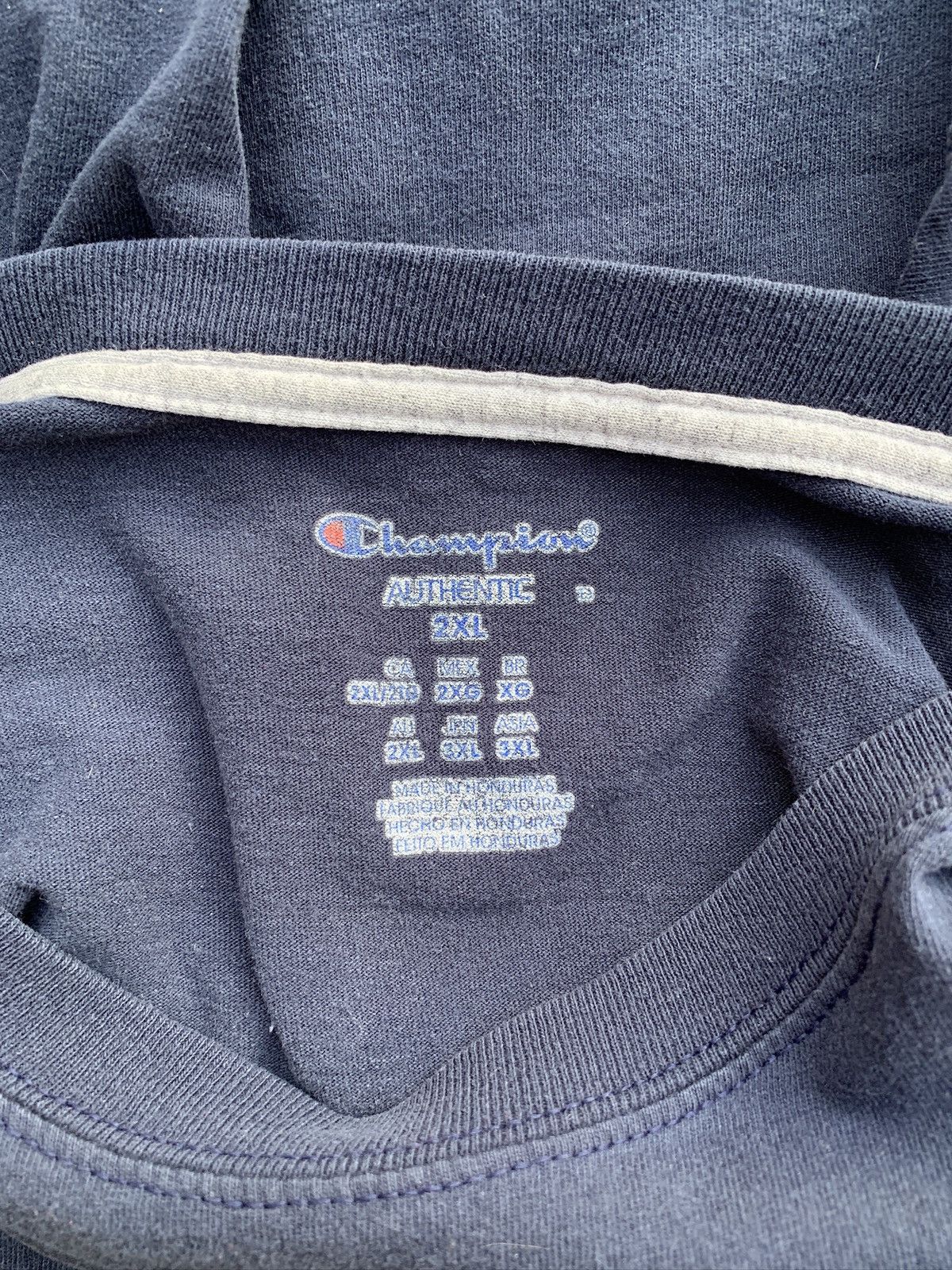 Champion Champion Sportswear Navy Blue Heavyweight Blank T-Shirt Size US XXL / EU 58 / 5 - 4 Thumbnail