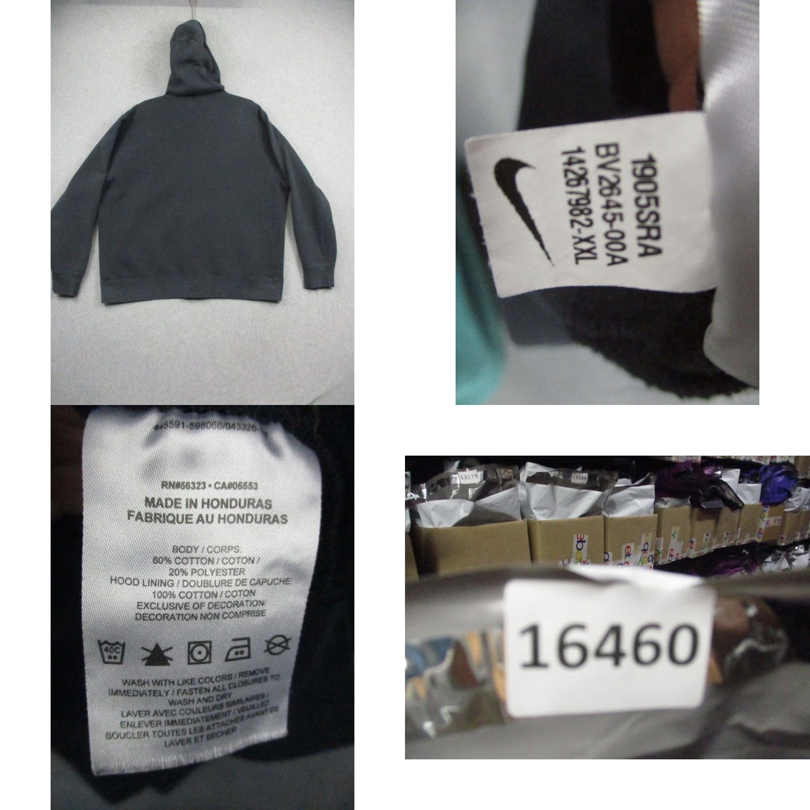 Nike Nike Hoodie Mens 2XL Black Full Zip Sweatshirt Swoosh Logo BV2645-00A Athletic Size US XXL / EU 58 / 5 - 8 Thumbnail