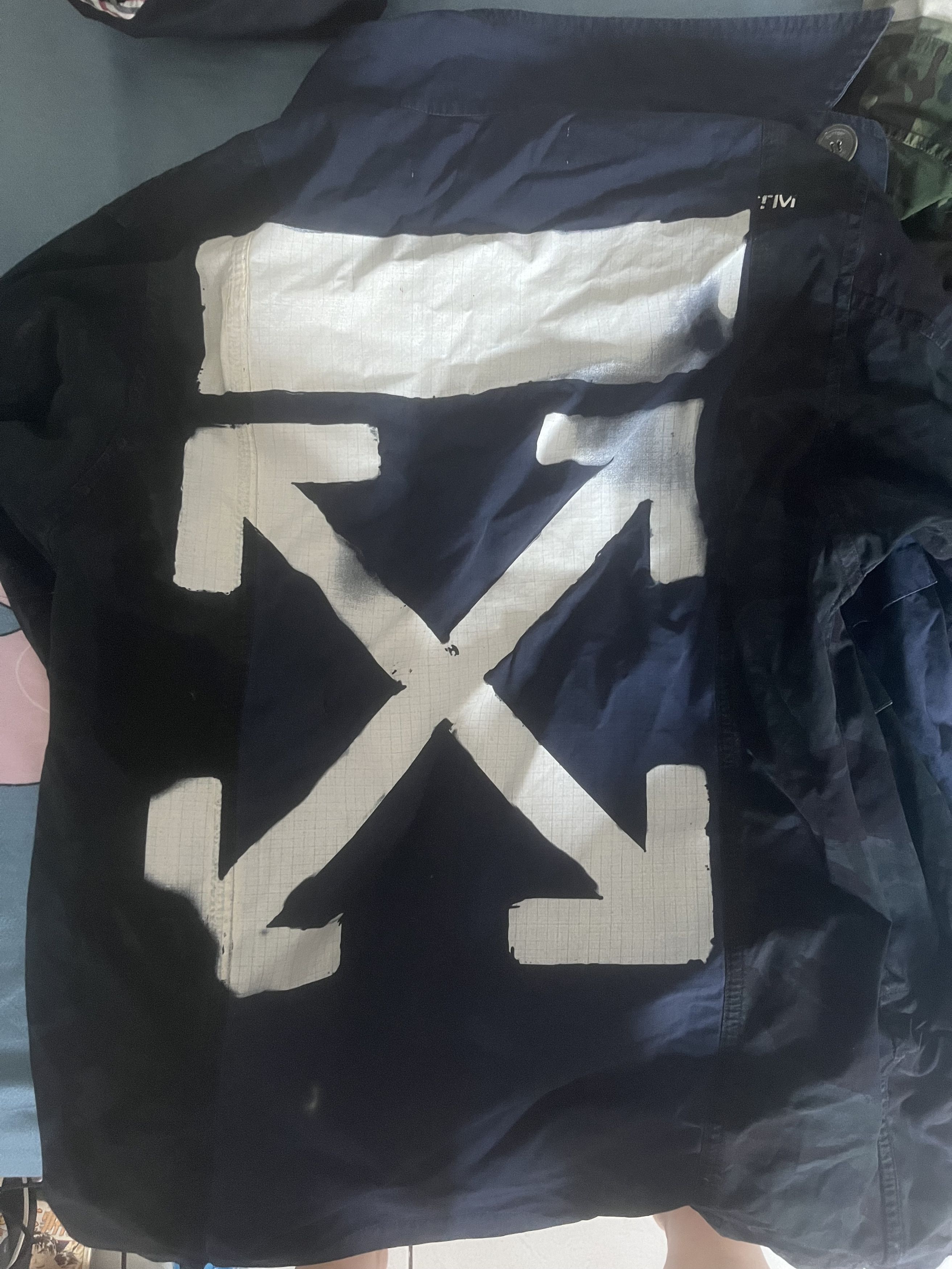 image of Off White Off-White For Matchfashion Special Parka in Blue, Men's (Size Large)