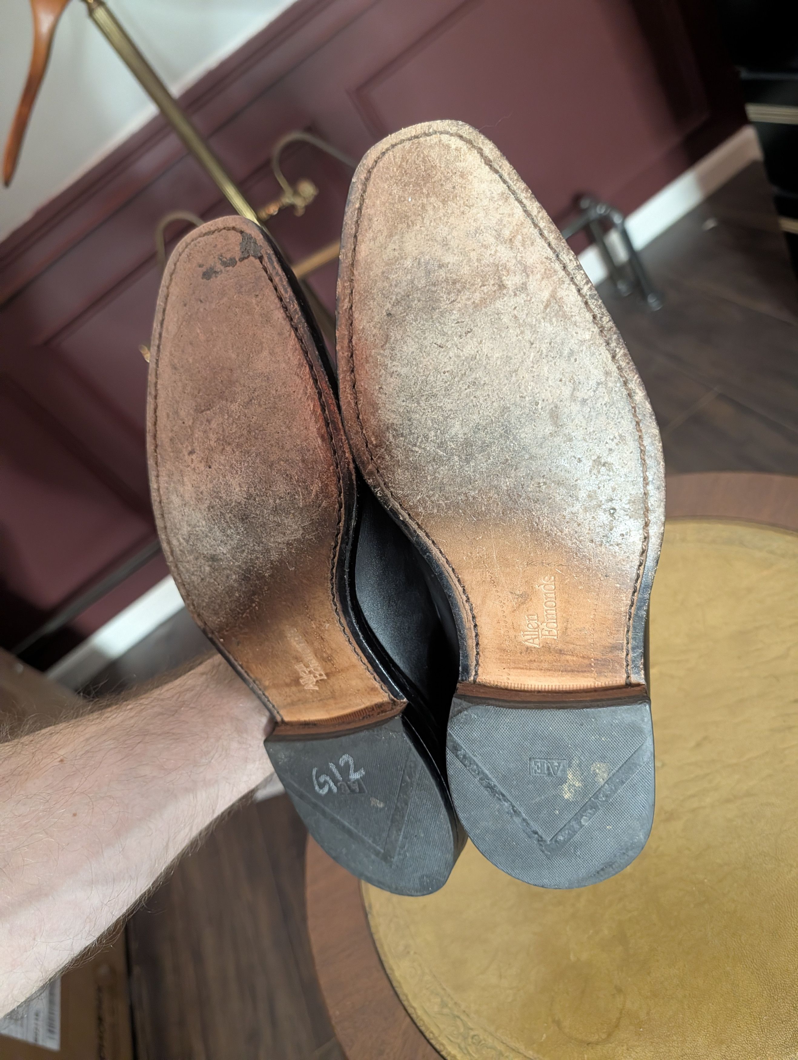 Allen Edmonds Black leather Pasadena slip-on MiUSA loafers metal detail Size US 9.5 / EU 42-43 - 7 Thumbnail