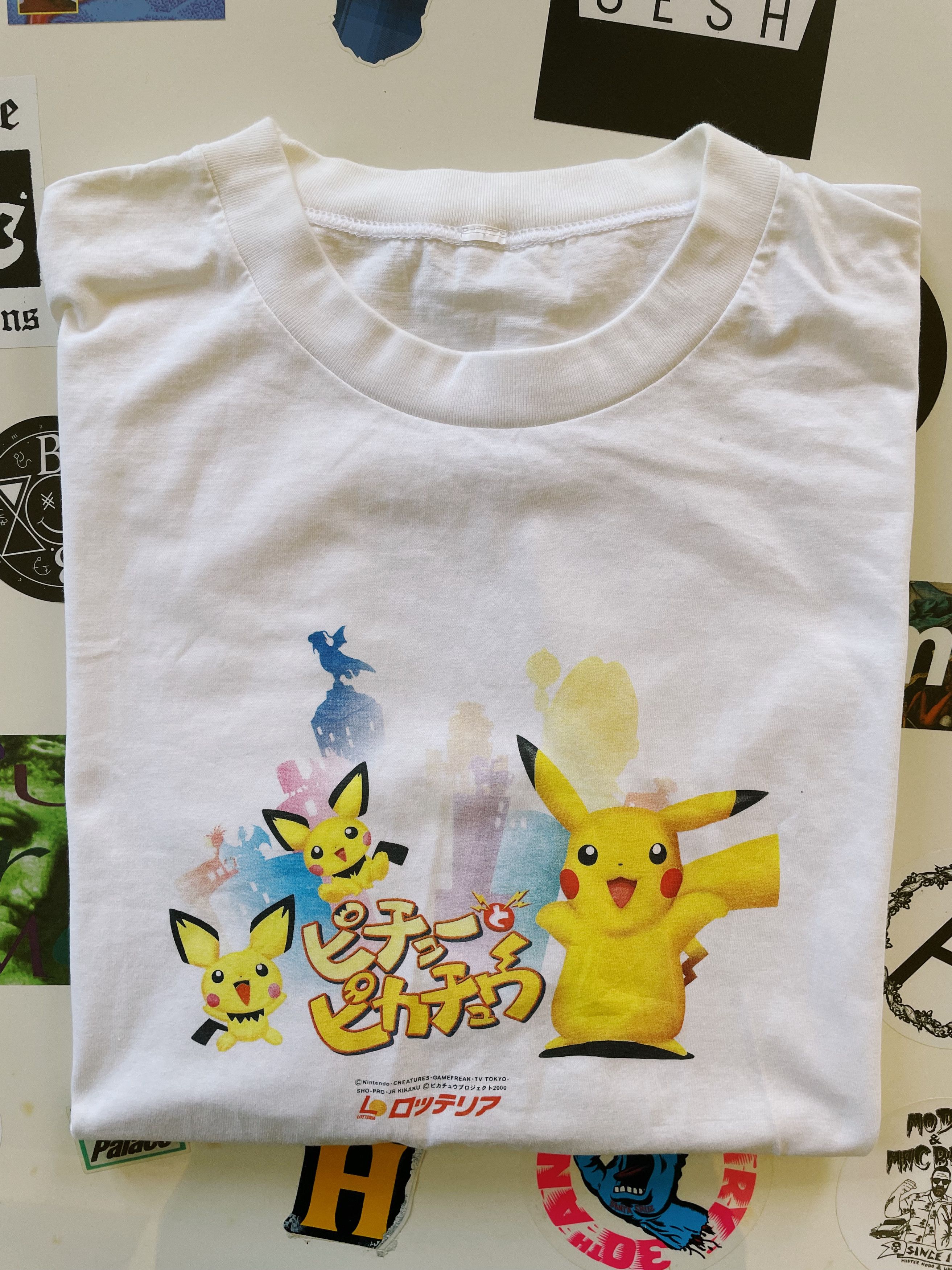 Nintendo × Pokemon × Vintage Vintage 2000 Pokemon X Lotteria Pikachu & Pichu T-shirt Size US L / EU 52-54 / 3 - 5 Thumbnail