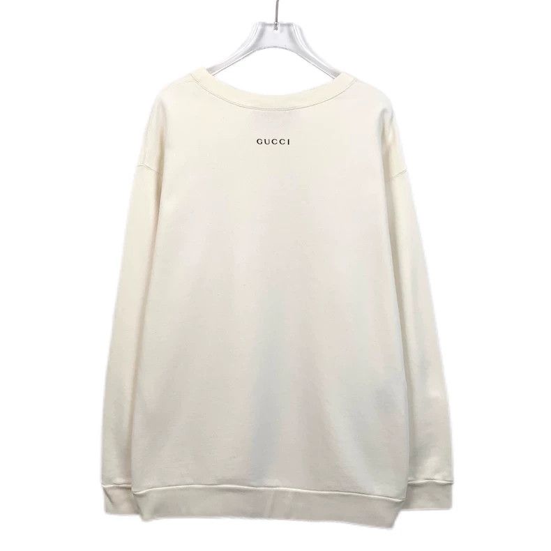 Gucci Gucci Beige logo pattern printed cotton round-neck long-sle Size US L / EU 52-54 / 3 - 2 Thumbnail