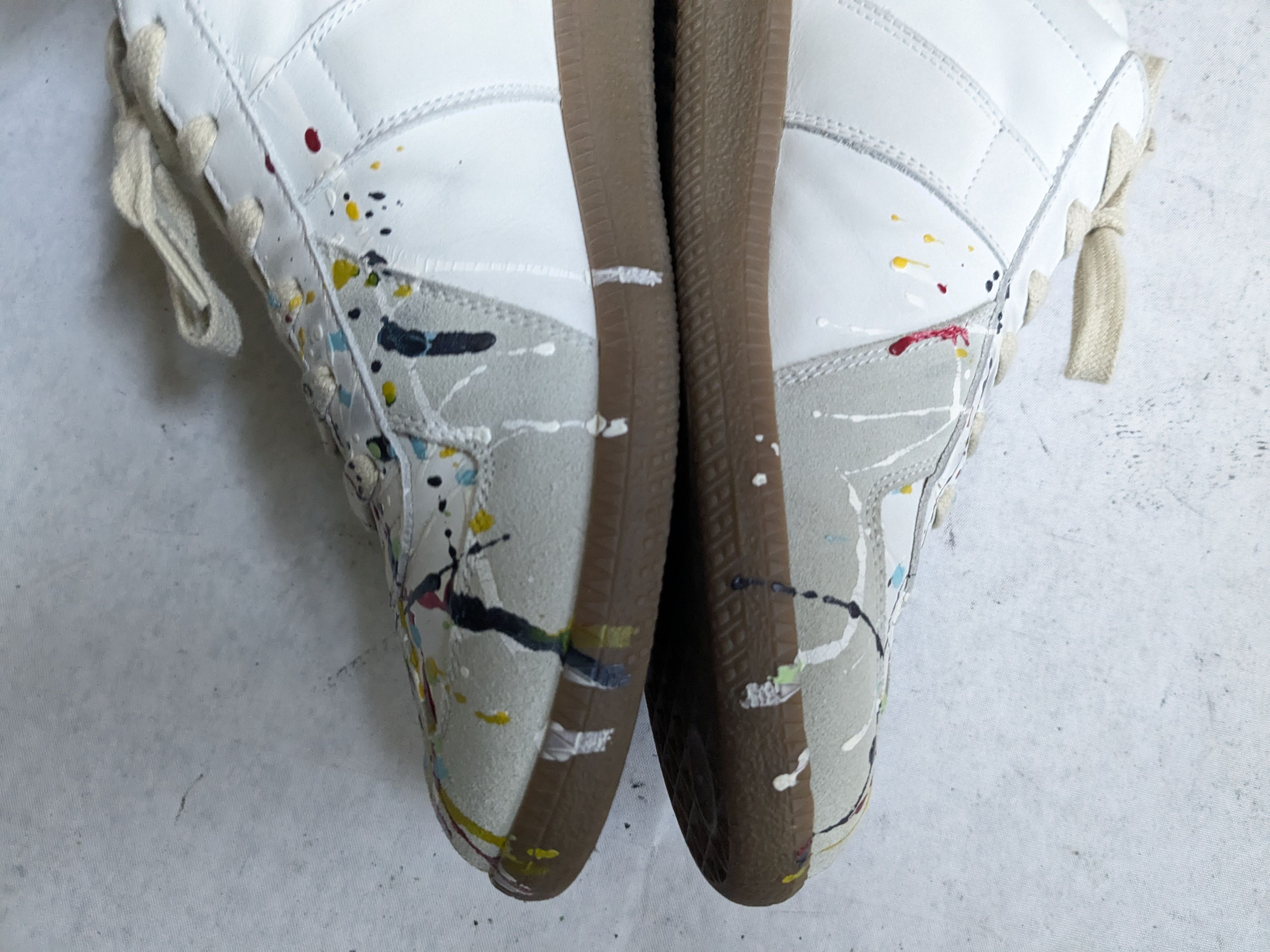 Maison Margiela Mason Margiela GAT Replica 8.5 41.5 Paint Splatter Low Size US 8.5 / EU 41-42 - 9 Thumbnail