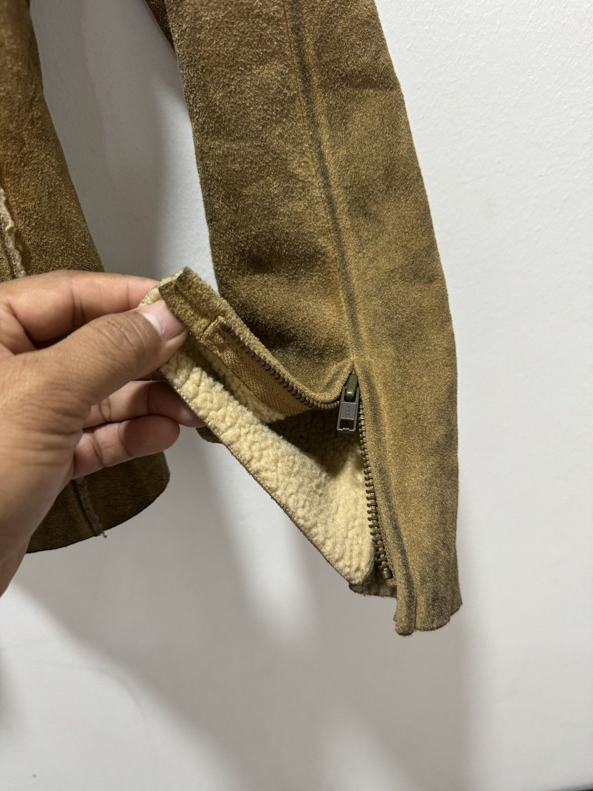 VINTAGE GAP SHERPA SHEARLING GENUINE LEATHER JACKET